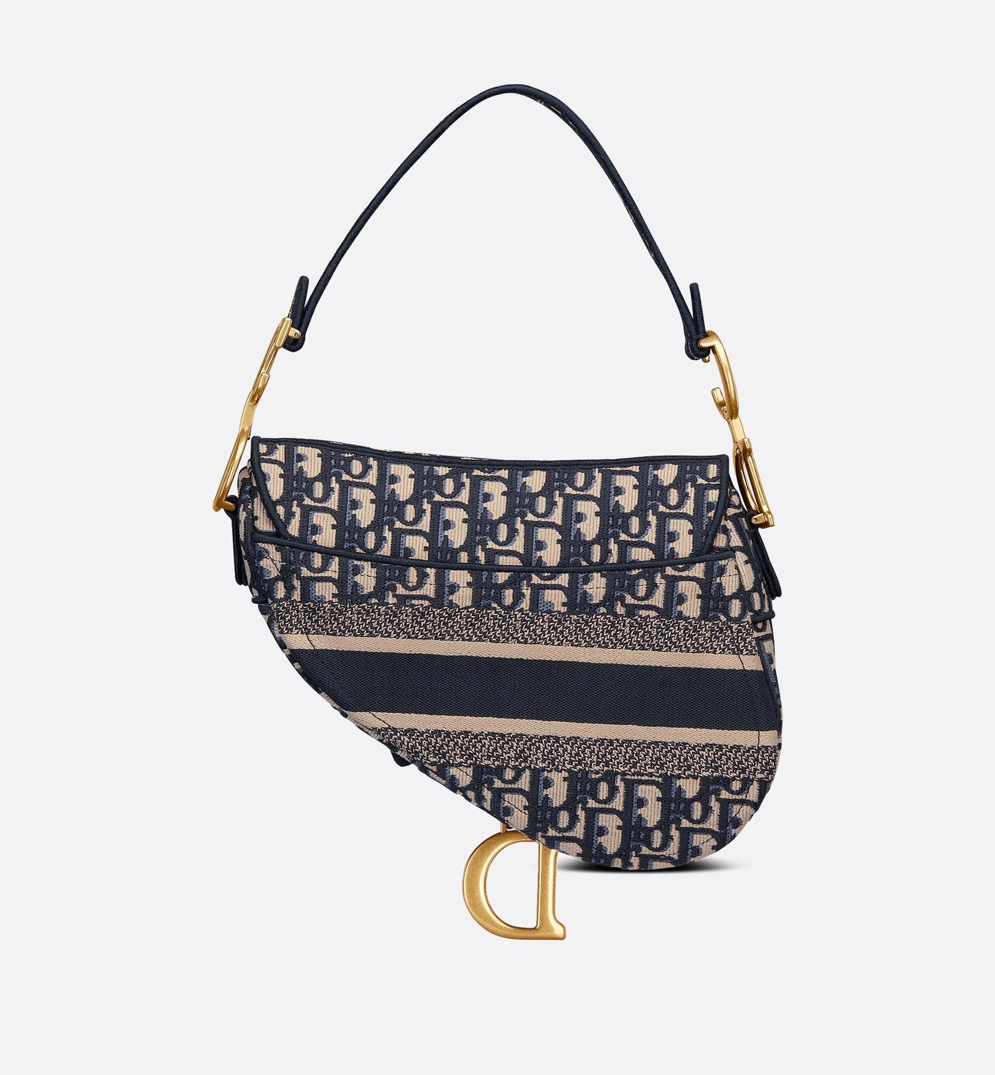 Saddle Bag Blue Luxury Dior Oblique Embroidery