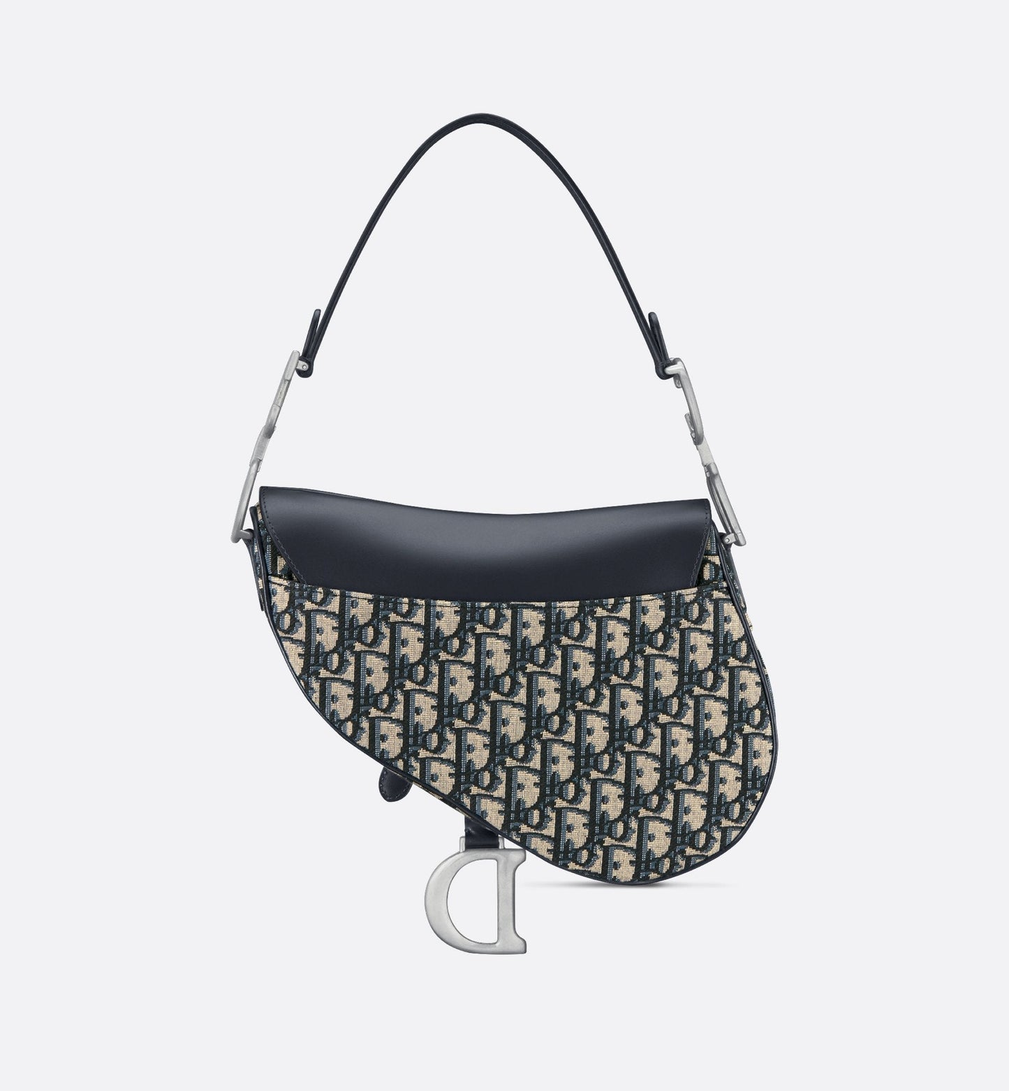 Saddle Bag With Strap Blue Luxury Dior Oblique Jacquard And Smooth Calfskin