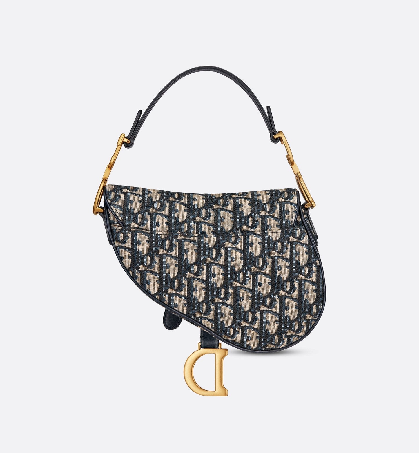 Mini Saddle Bag With Strap Blue Luxury Dior Oblique Jacquard