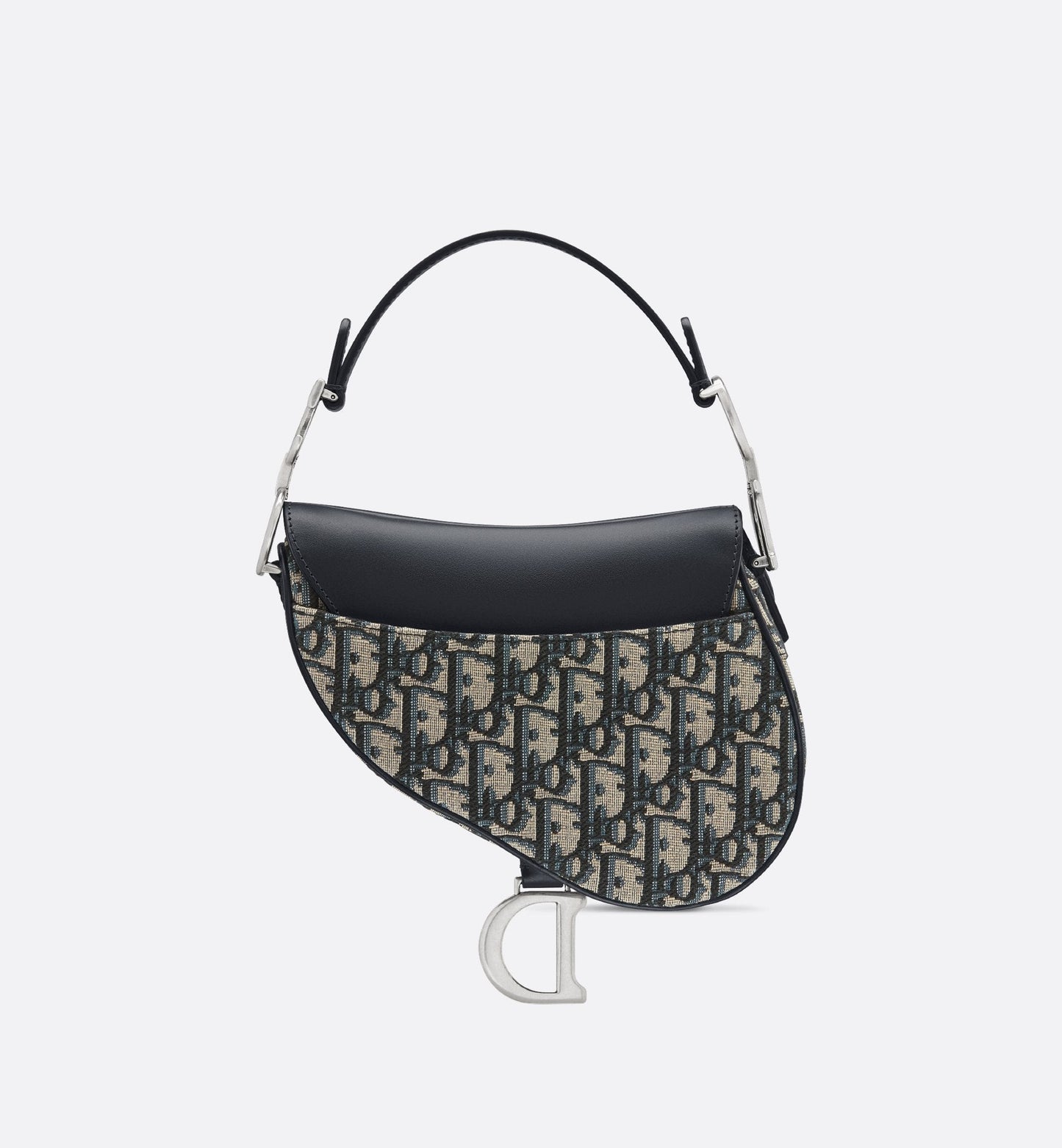 Mini Saddle Bag With Strap Blue Luxury Dior Oblique Jacquard And Smooth Calfskin