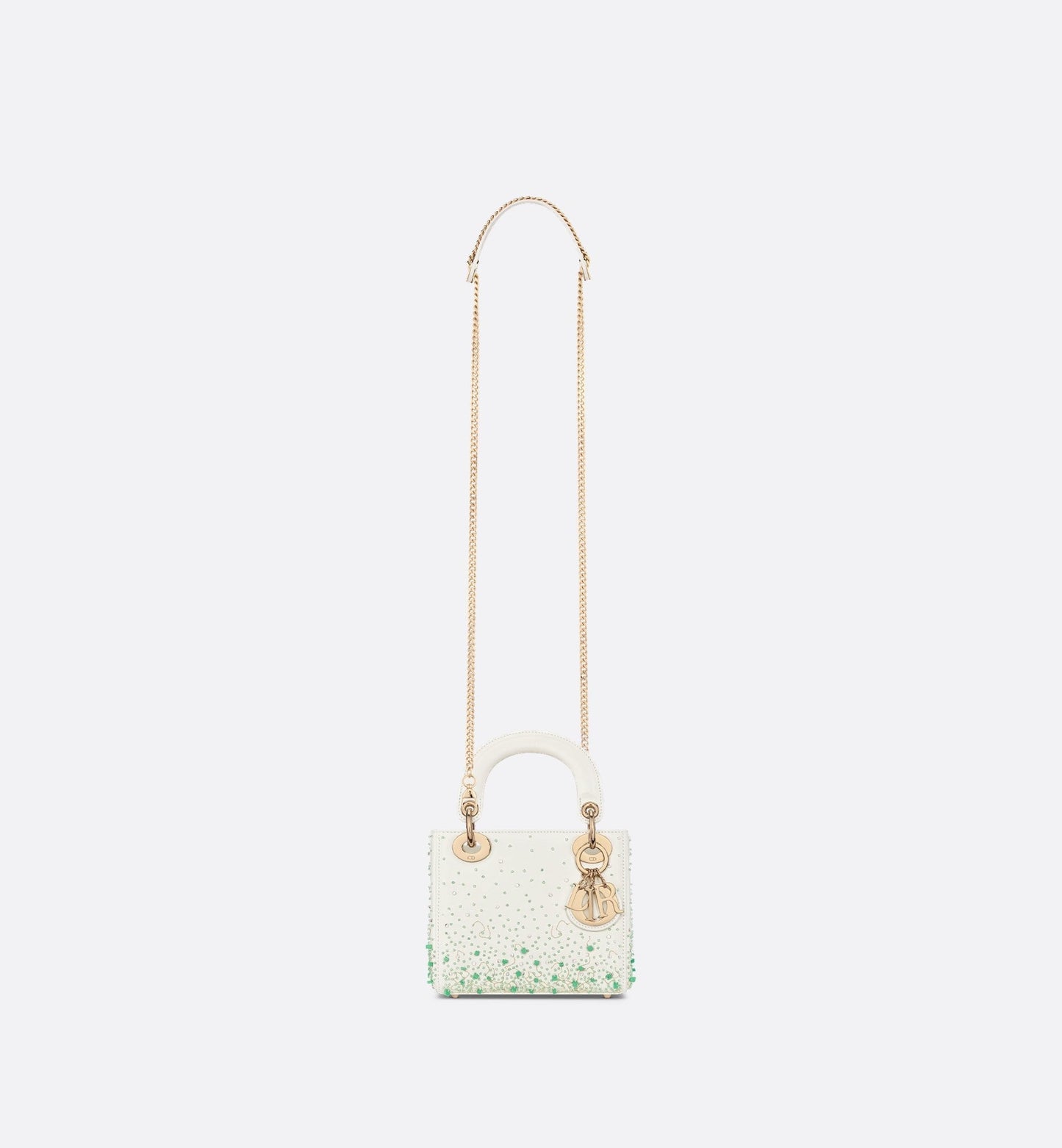 Mini Lady Luxury Dior Bag Calfskin With Green Embroidered Gradient