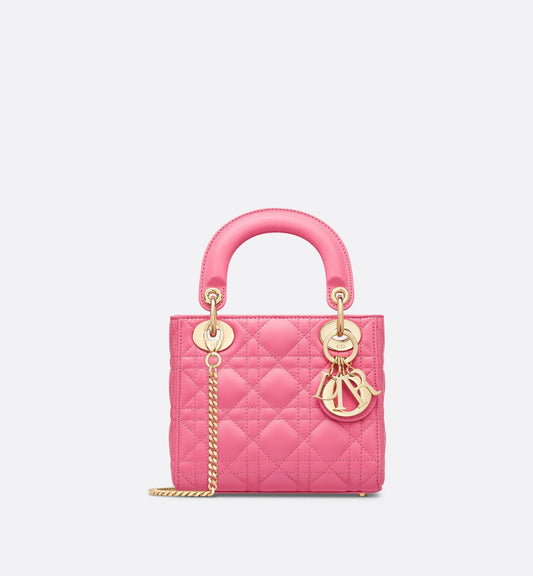 Mini Luxury Dioriviera Lady Luxury Dior Bag Candy Pink Cannage Lambskin