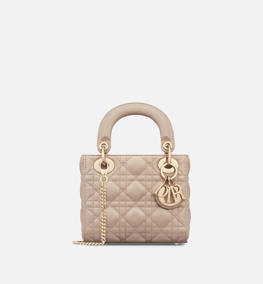 Mini Lady Luxury Dior Bag Powder Beige Cannage Lambskin