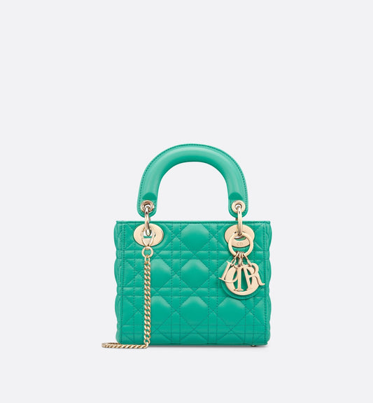 Mini Luxury Dioriviera Lady Luxury Dior Bag Aquamarina Cannage Lambskin