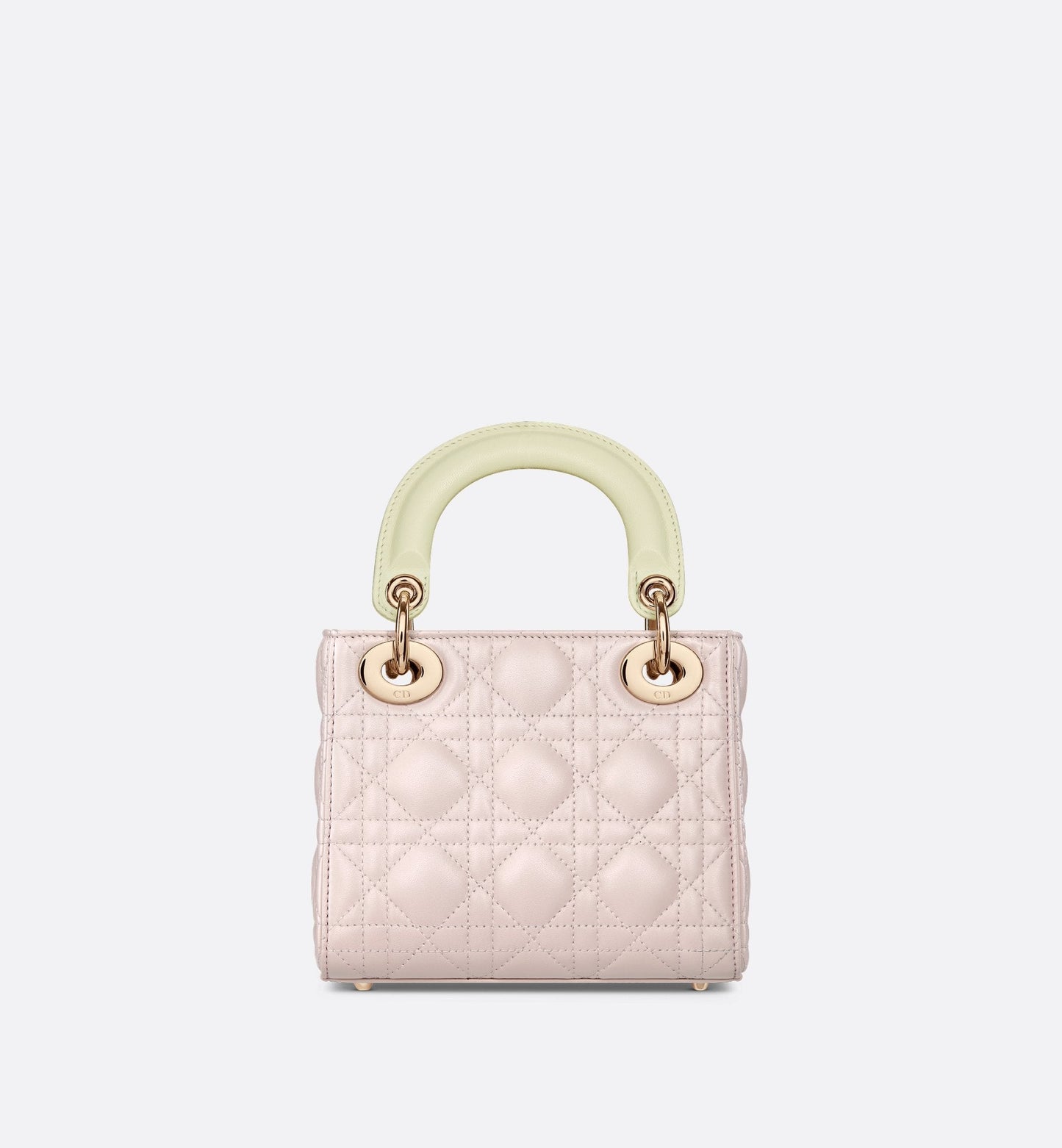 Mini Lady Luxury Dior Bag Two-Tone Rose Quartz And Pastel Yellow Cannage Lambskin