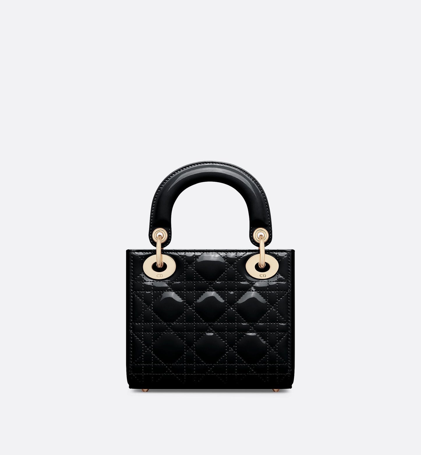 Mini Lady Luxury Dior Bag Black Patent Cannage Calfskin