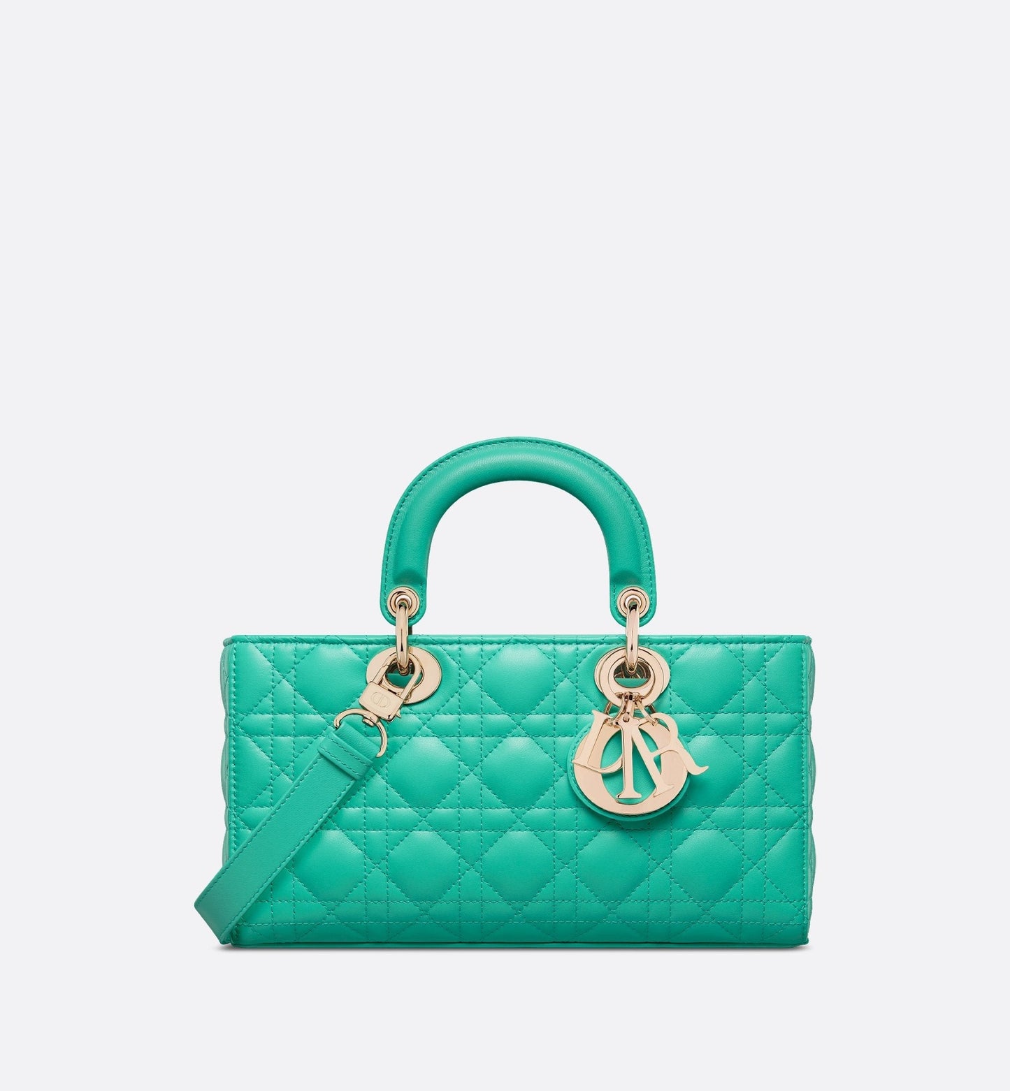 Medium Luxury Dioriviera Lady D-Joy Bag Aquamarina Cannage Lambskin