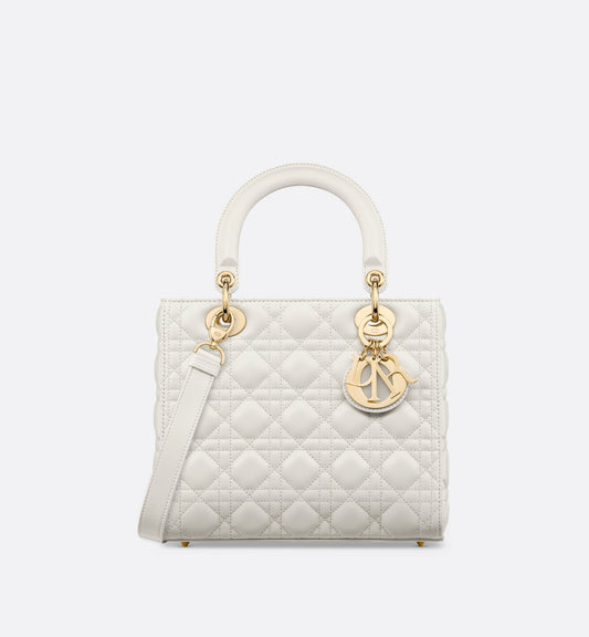 Medium Lady Luxury Dior Bag Latte Cannage Lambskin