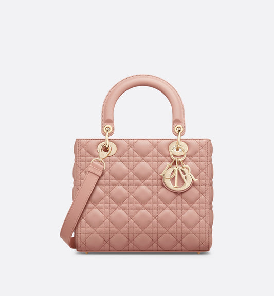 Medium Lady Luxury Dior Bag Blush Cannage Lambskin