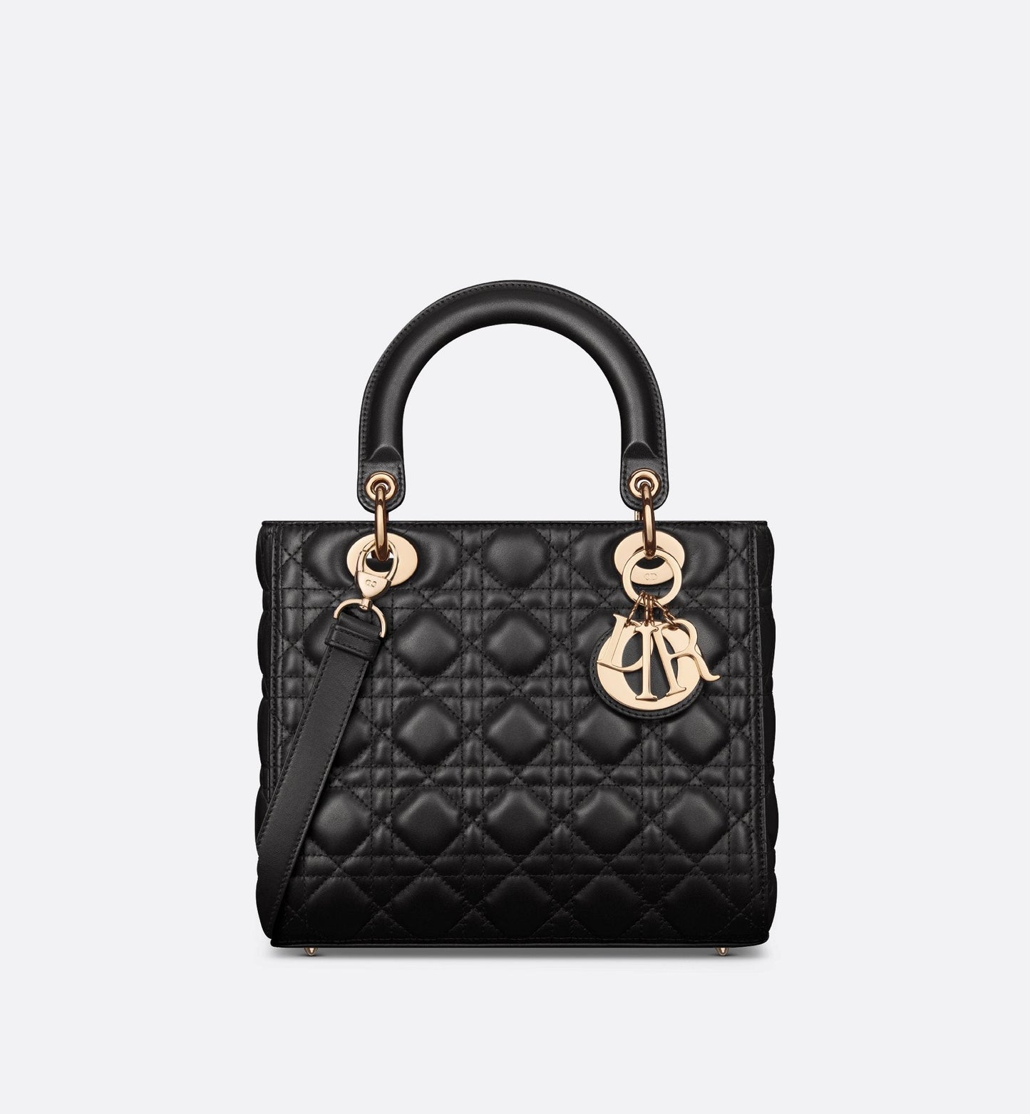 Medium Lady Luxury Dior Bag Black Cannage Lambskin