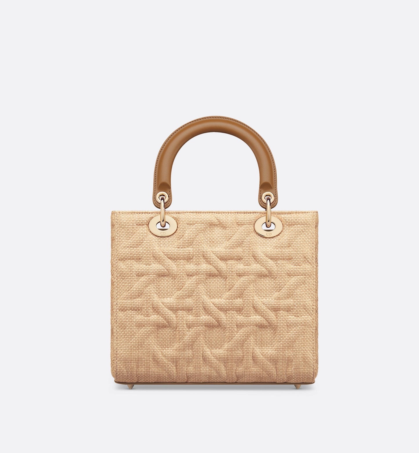 Medium Lady Luxury Dior Bag Beige Graphic Cannage Raffia