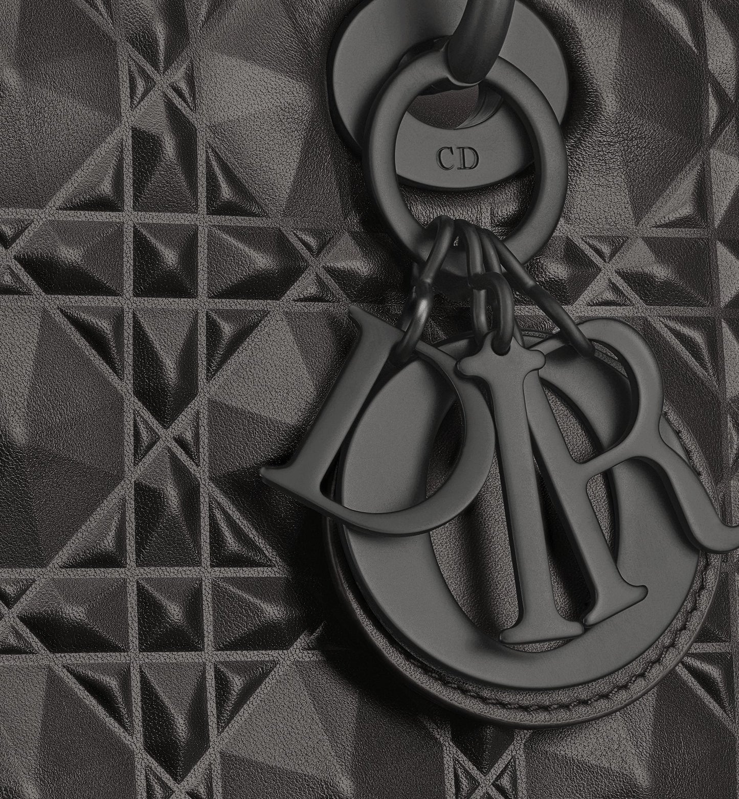 Medium Lady Luxury Dior Bag Black Cannage Calfskin With Diamond Motif