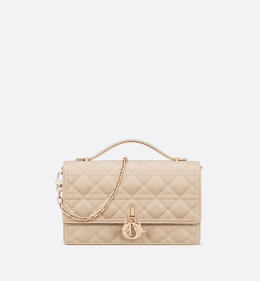 My Luxury Dior Top Handle Bag Powder Beige Cannage Lambskin