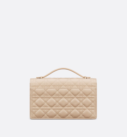 My Luxury Dior Top Handle Bag Powder Beige Cannage Lambskin