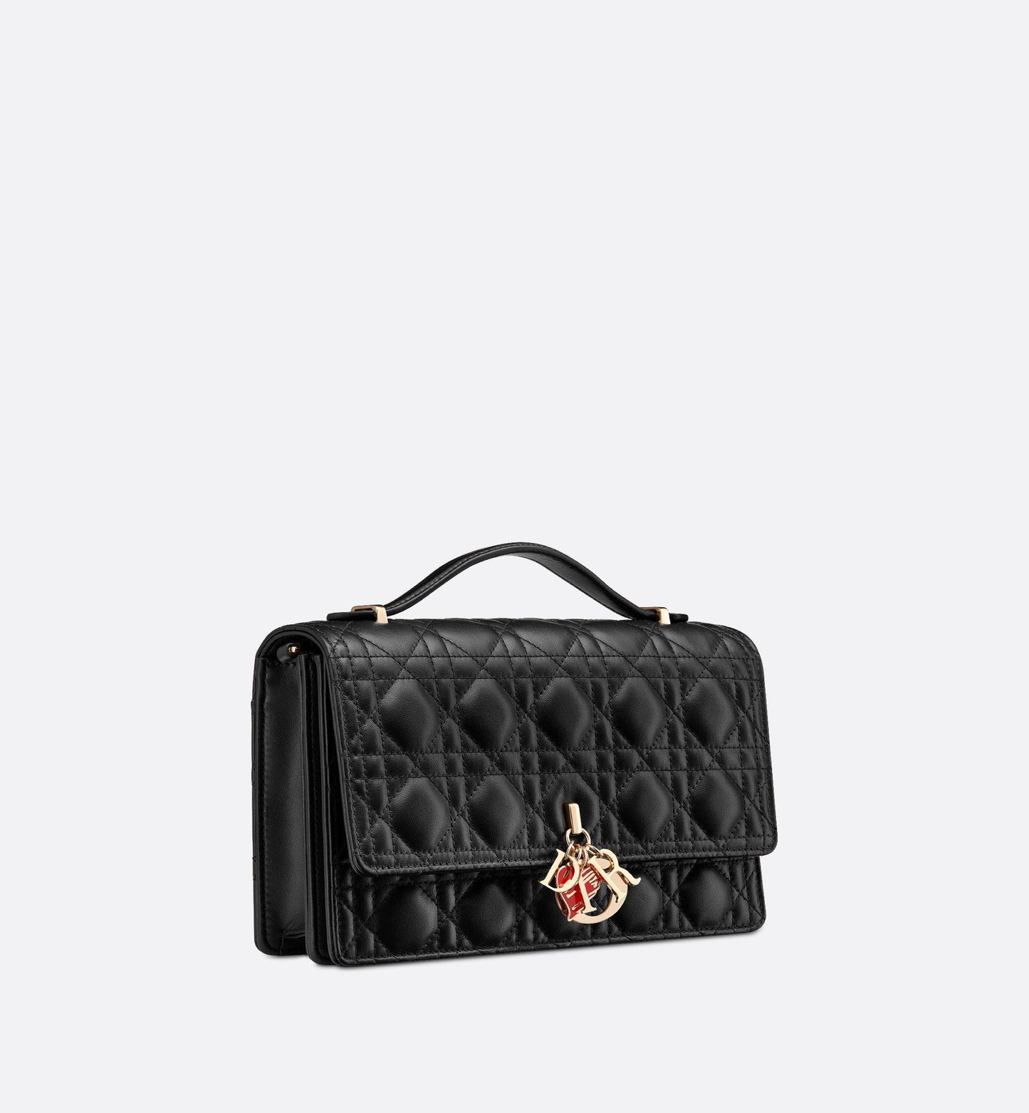 Luxury Dioramour My Luxury Dior Top Handle Bag Black Cannage Calfskin