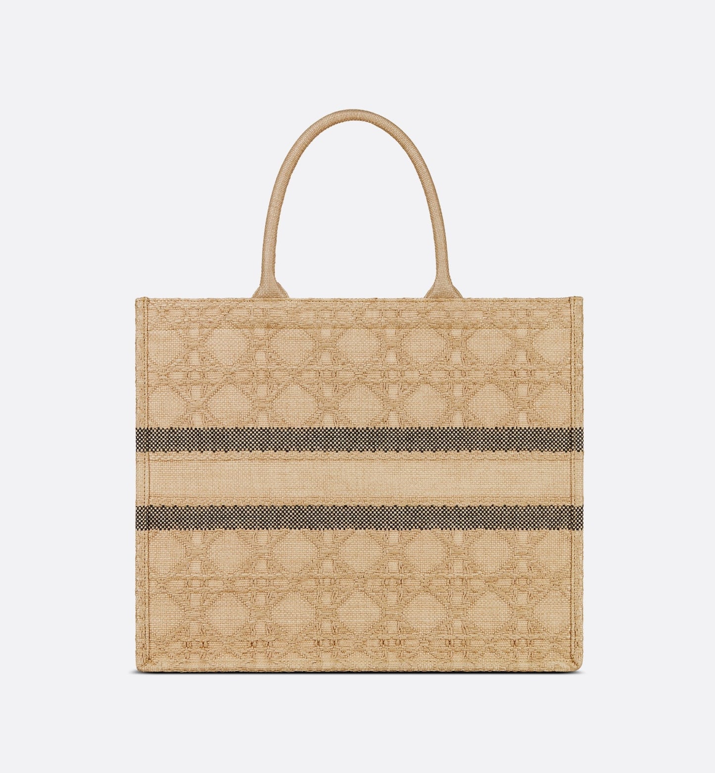 Large Luxury Dior Book Tote Natural Cannage Raffia