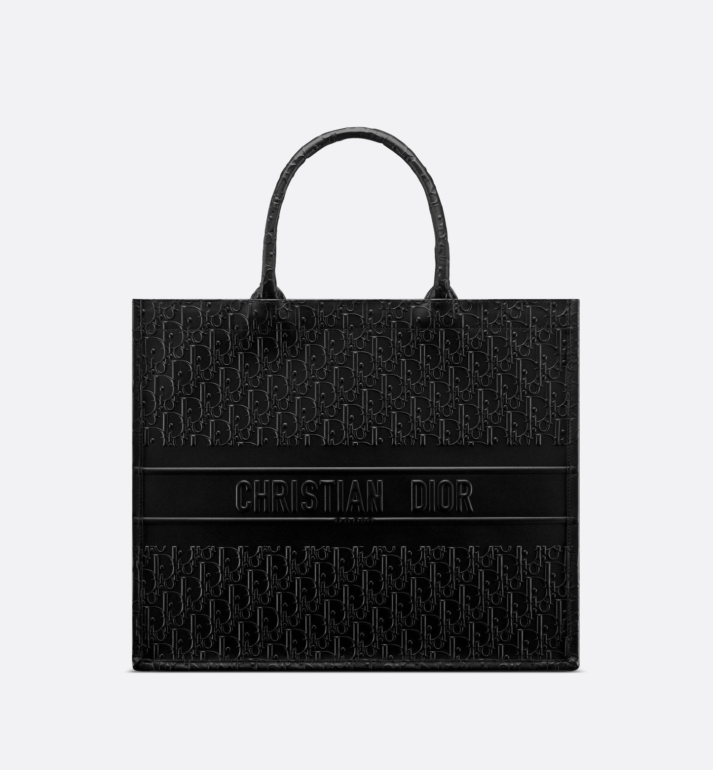Large Luxury Dior Book Tote Black Luxury Dior Oblique Embossed Calfskin