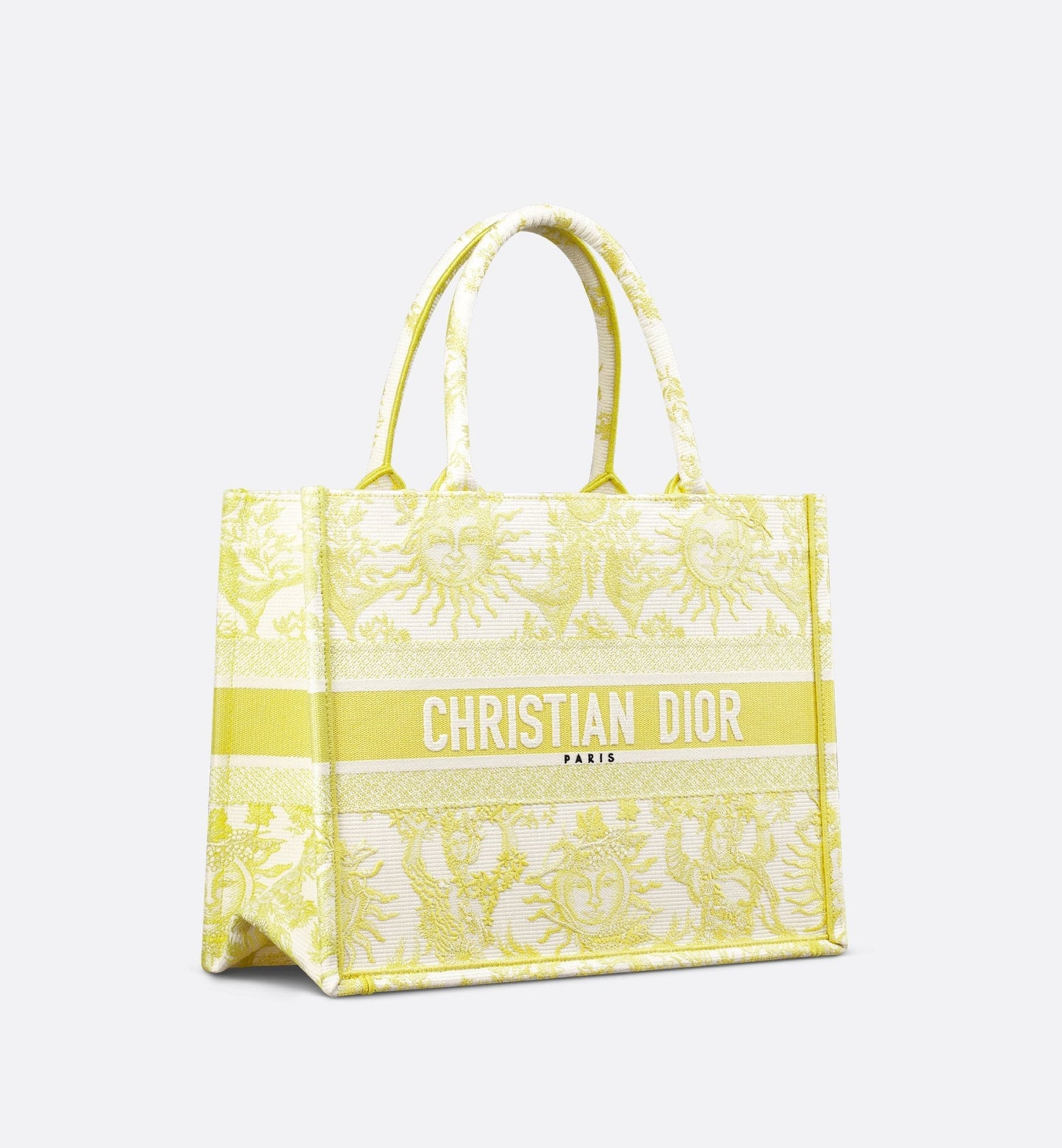 Medium Luxury Dioriviera Luxury Dior Book Tote Lemon Yellow Toile De Jouy Soleil Embroidery