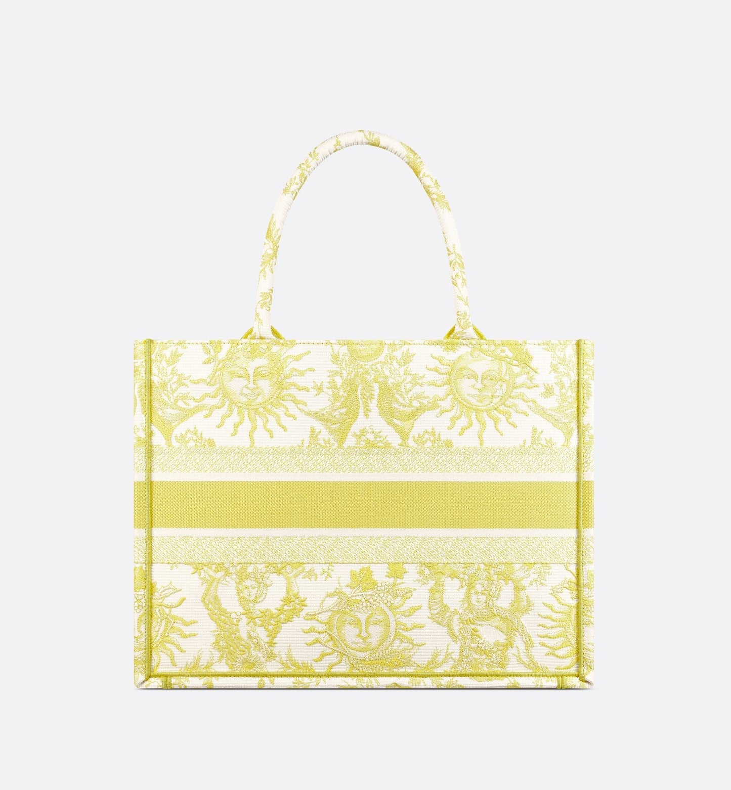 Medium Luxury Dioriviera Luxury Dior Book Tote Lemon Yellow Toile De Jouy Soleil Embroidery