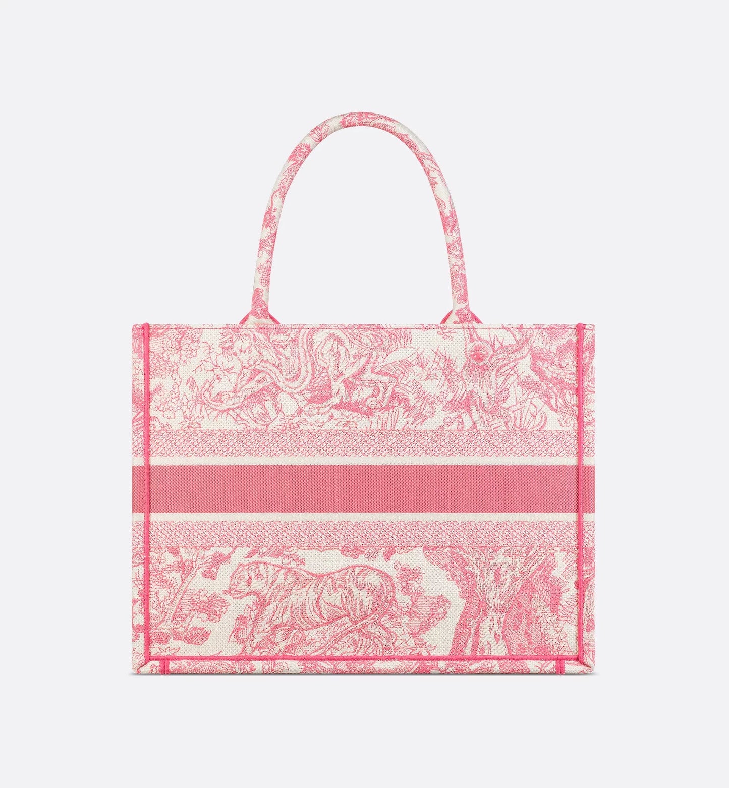 Medium Luxury Dioriviera Luxury Dior Book Tote Candy Pink Toile de Jouy Embroidery