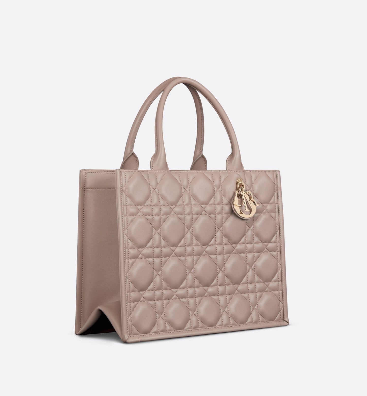 Medium Luxury Dior Book Tote Warm Taupe Macrocannage Calfskin (36.5 X 28 X 16.5 Cm)