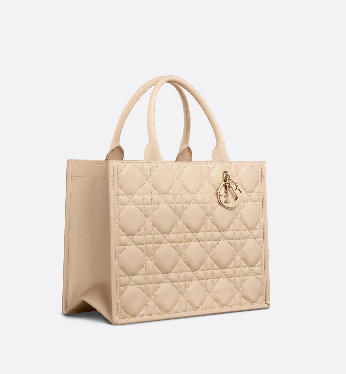 Medium Luxury Dior Book Tote Powder Beige Macrocannage Calfskin