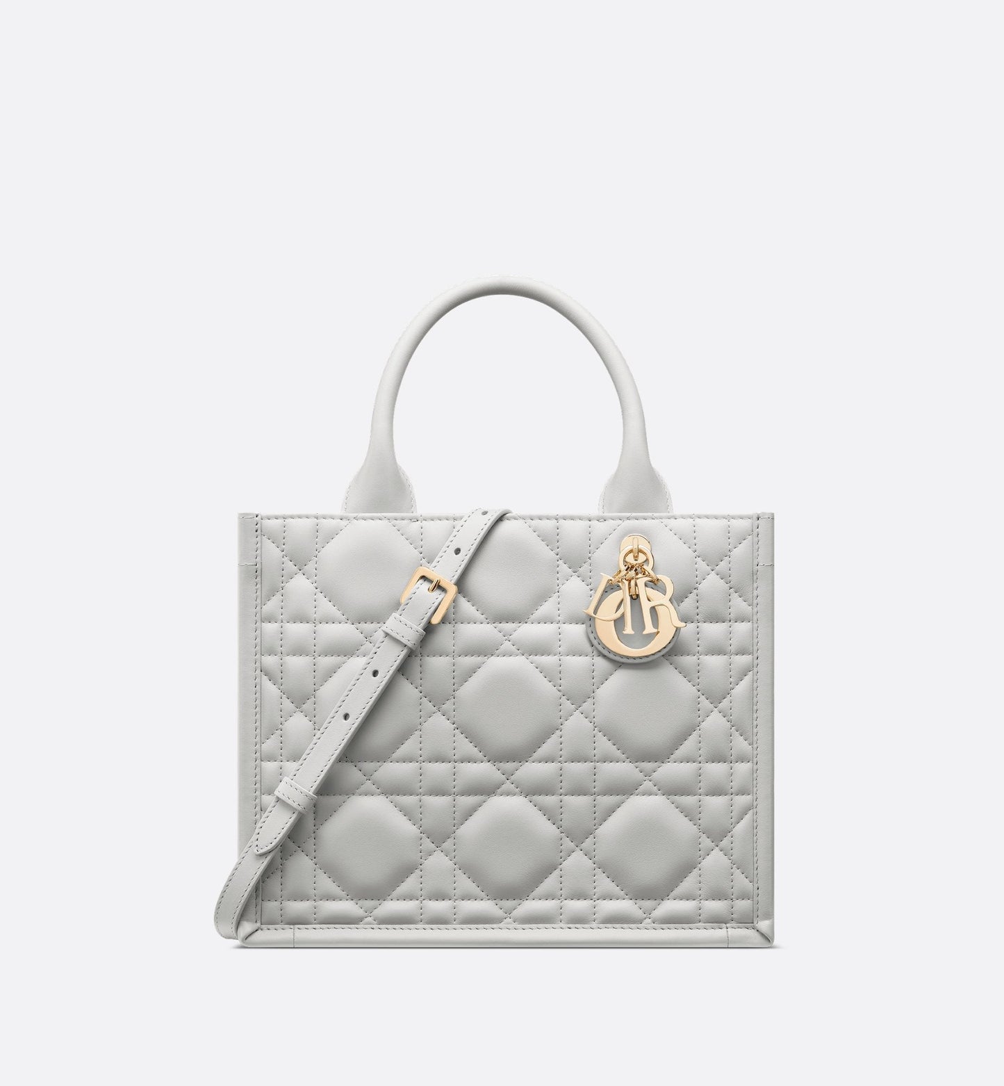 Small Luxury Dior Book Tote Cloud Gray Macrocannage Calfskin