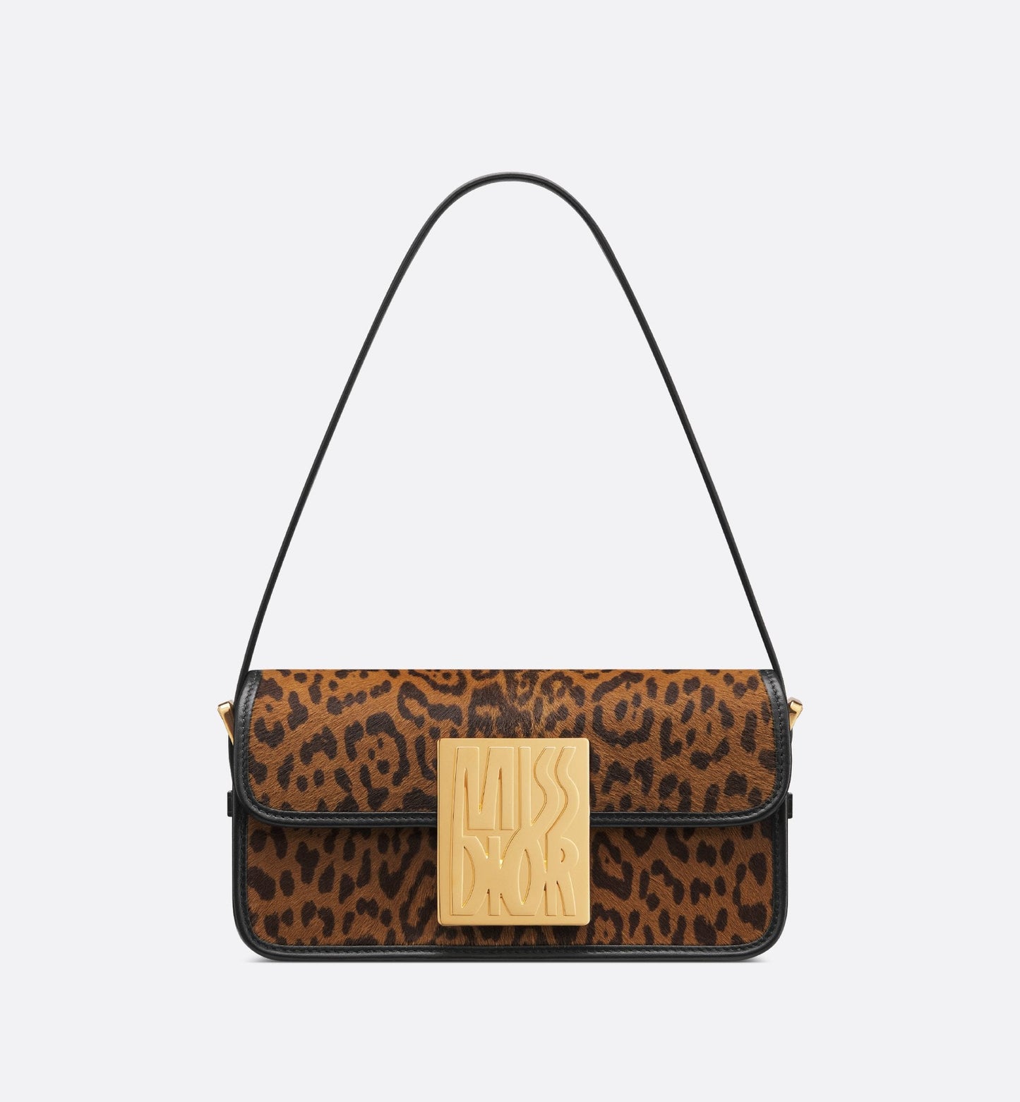 Miss Luxury Dior Flap Bag Camel Pony Hair Calfskin With Brown Leopard Motif