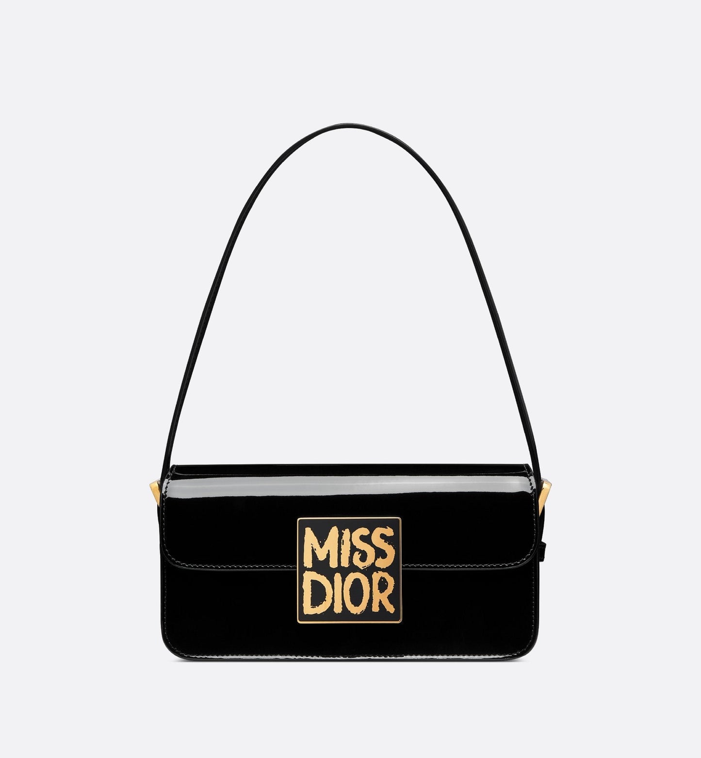 Miss Luxury Dior Flap Bag Black Patent Calfskin