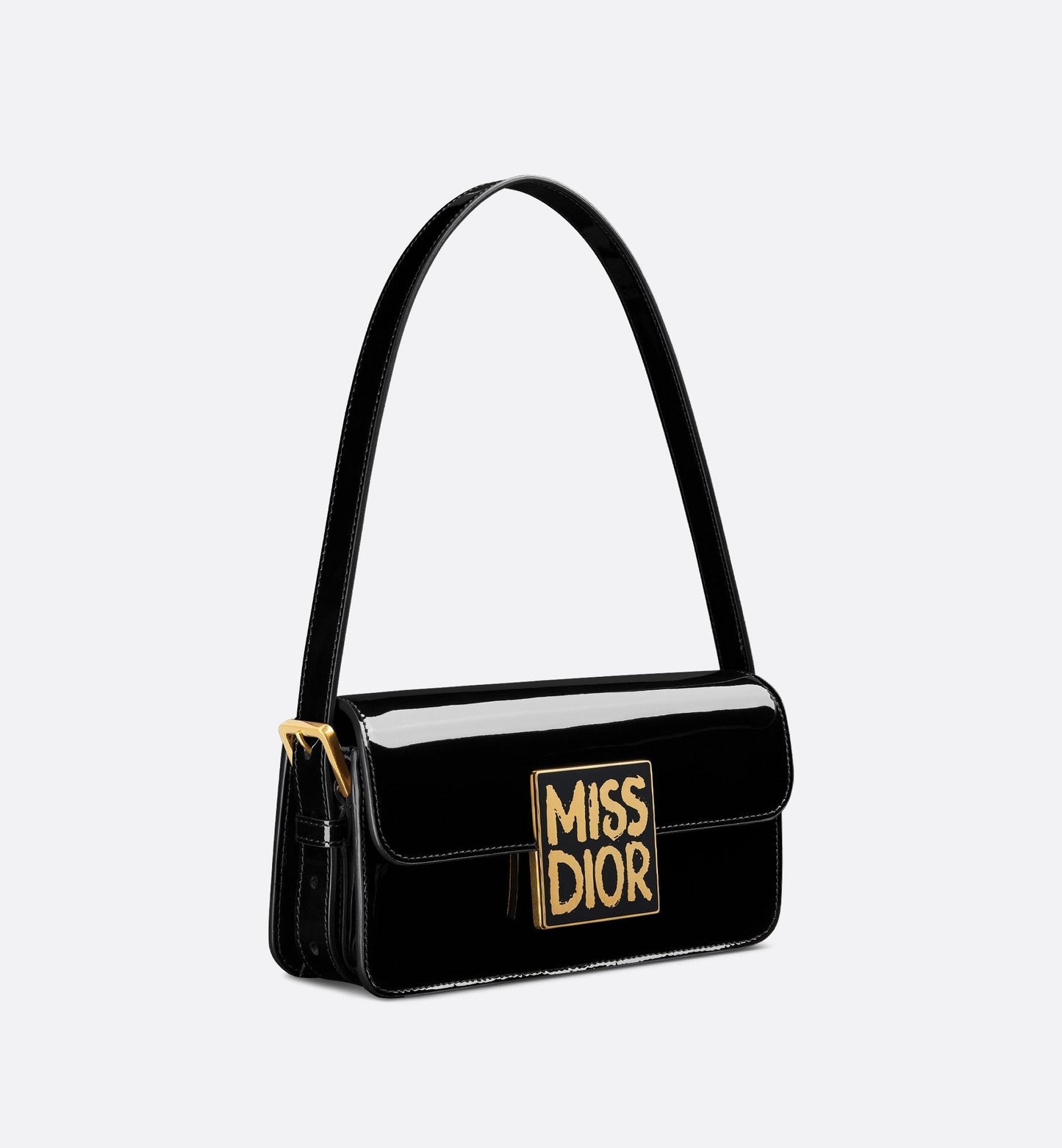 Miss Luxury Dior Flap Bag Black Patent Calfskin