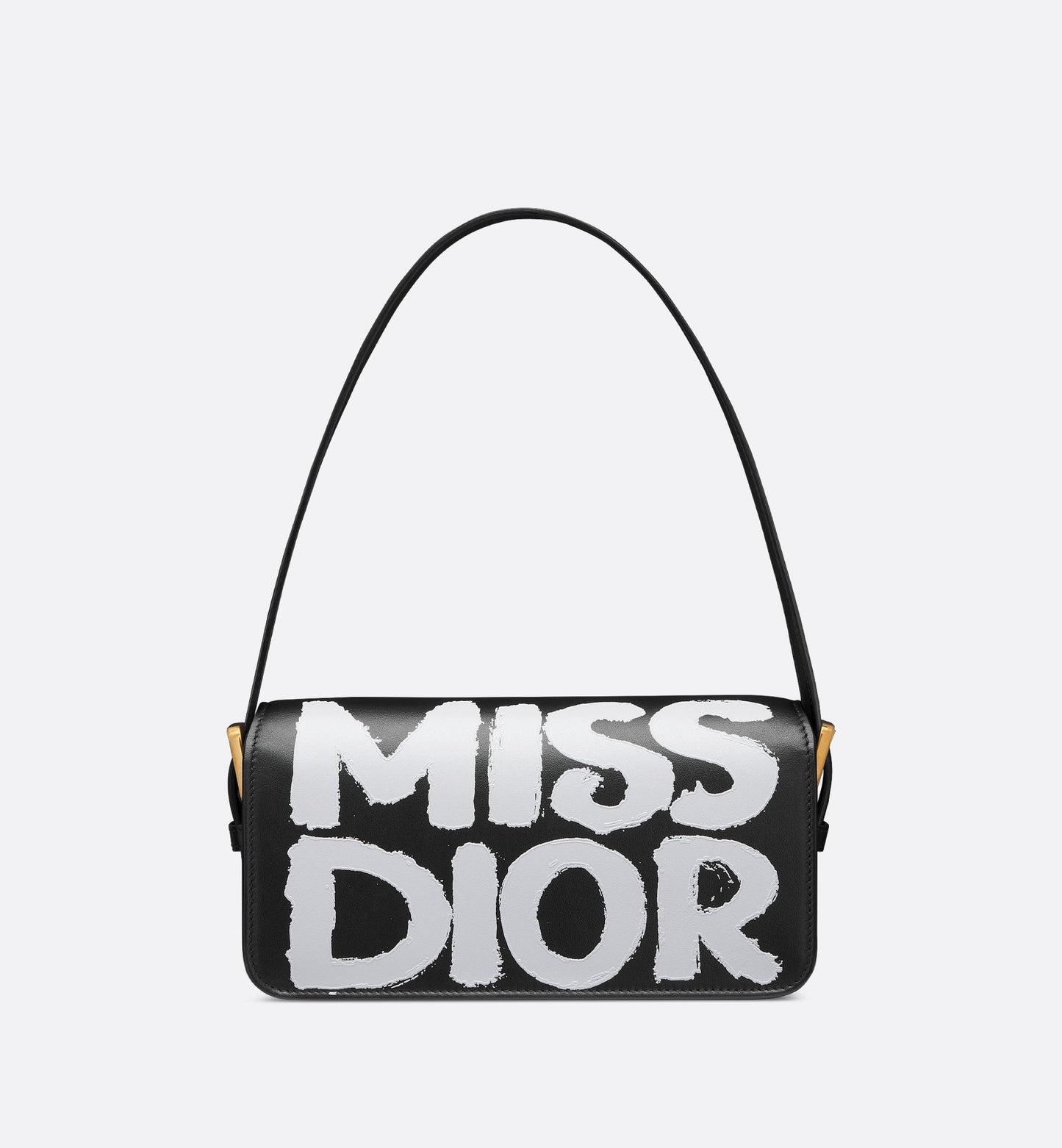 Miss Luxury Dior Flap Bag Black And White Miss Luxury Dior Graffiti Printed Calfskin
