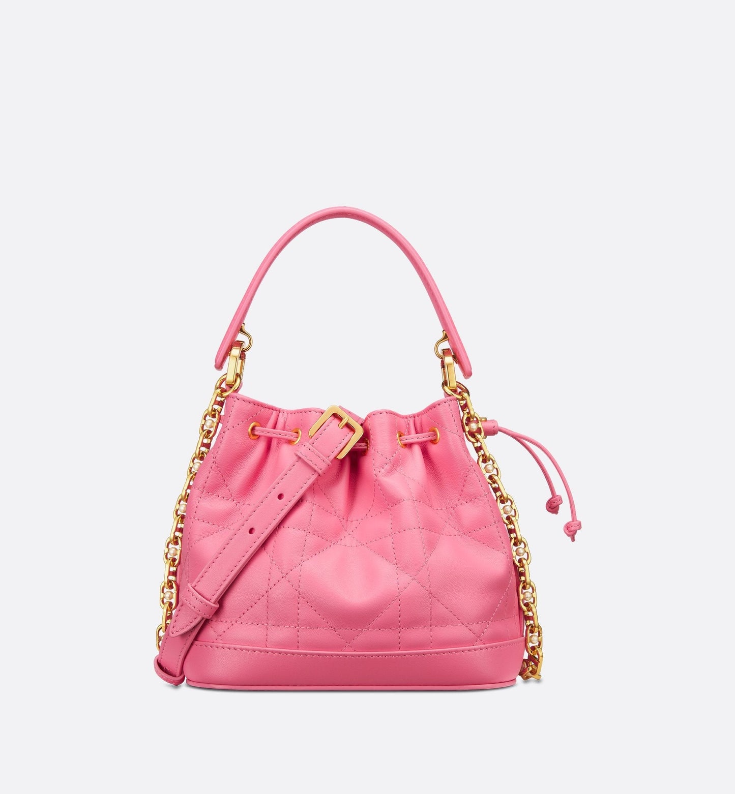 Luxury Dioriviera Small Luxury Dior Jolie Bucket Bag Candy Pink Macrocannage Lambskin