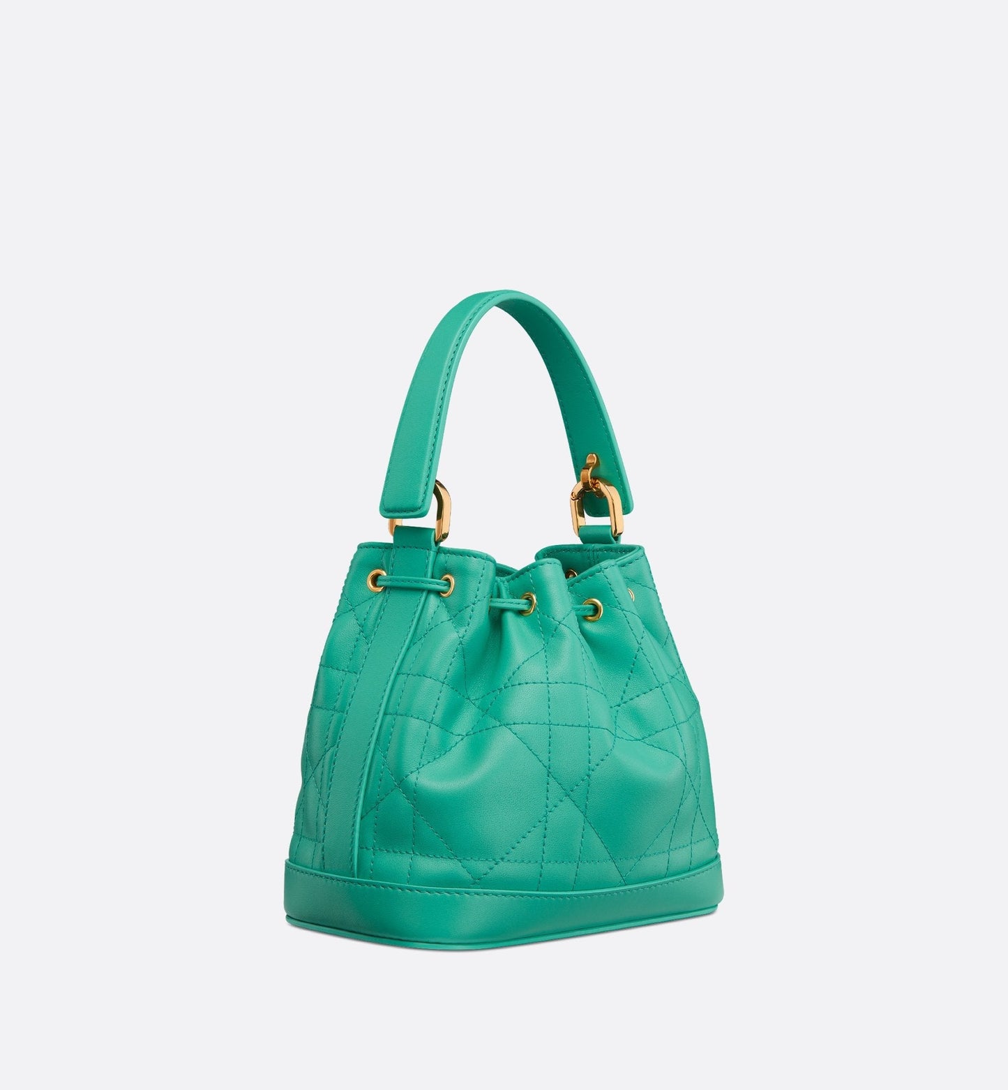 Luxury Dioriviera Small Luxury Dior Jolie Bucket Bag Aquamarina Macrocannage Lambskin