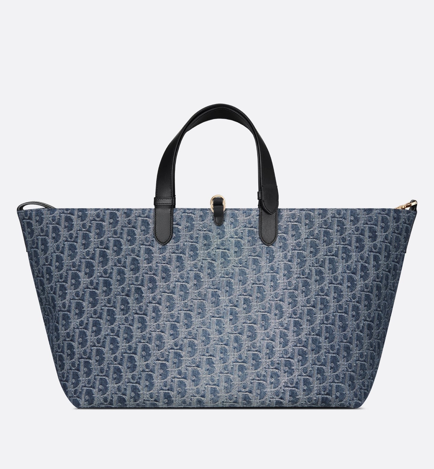 Large Luxury Dior Toujours Bag Blue Denim Luxury Dior Oblique Jacquard