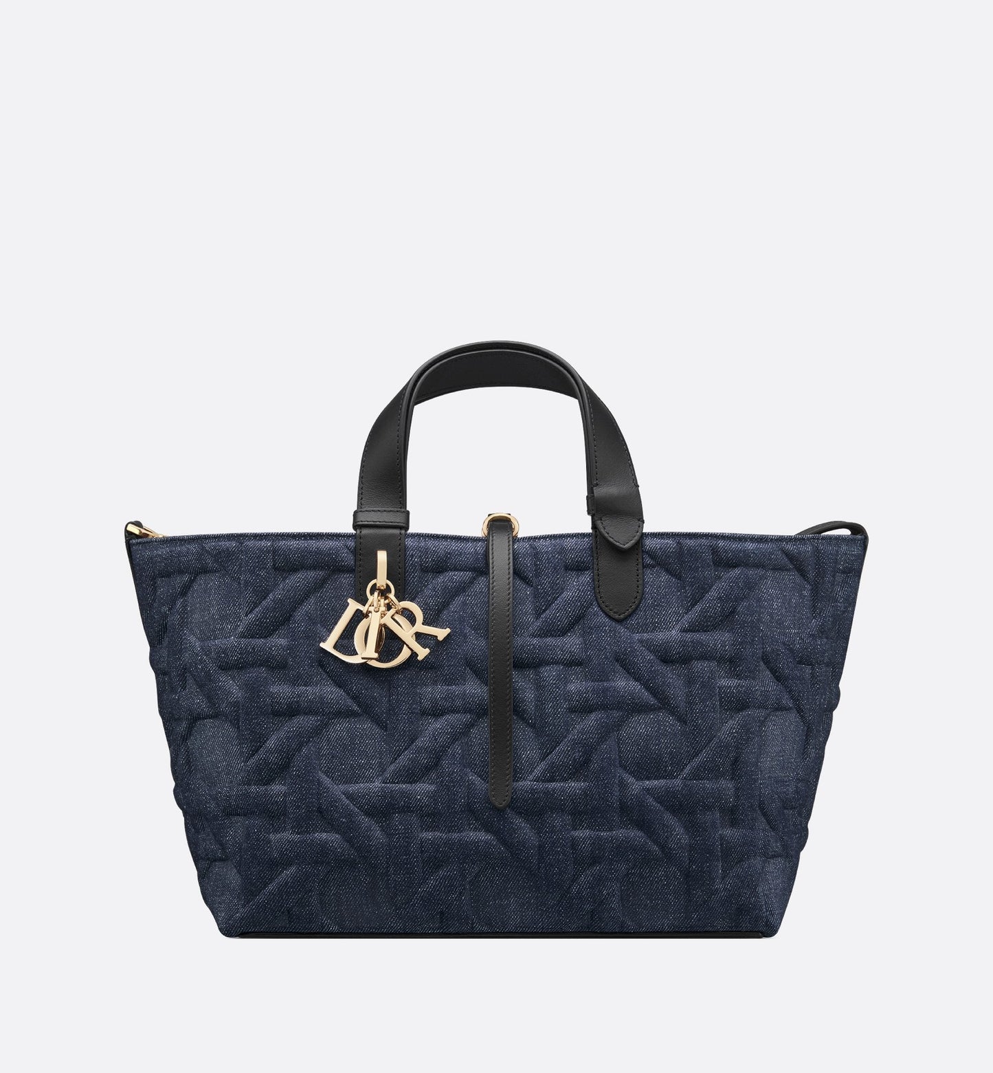 Medium Luxury Dior Toujours Bag Blue Graphic Cannage Denim