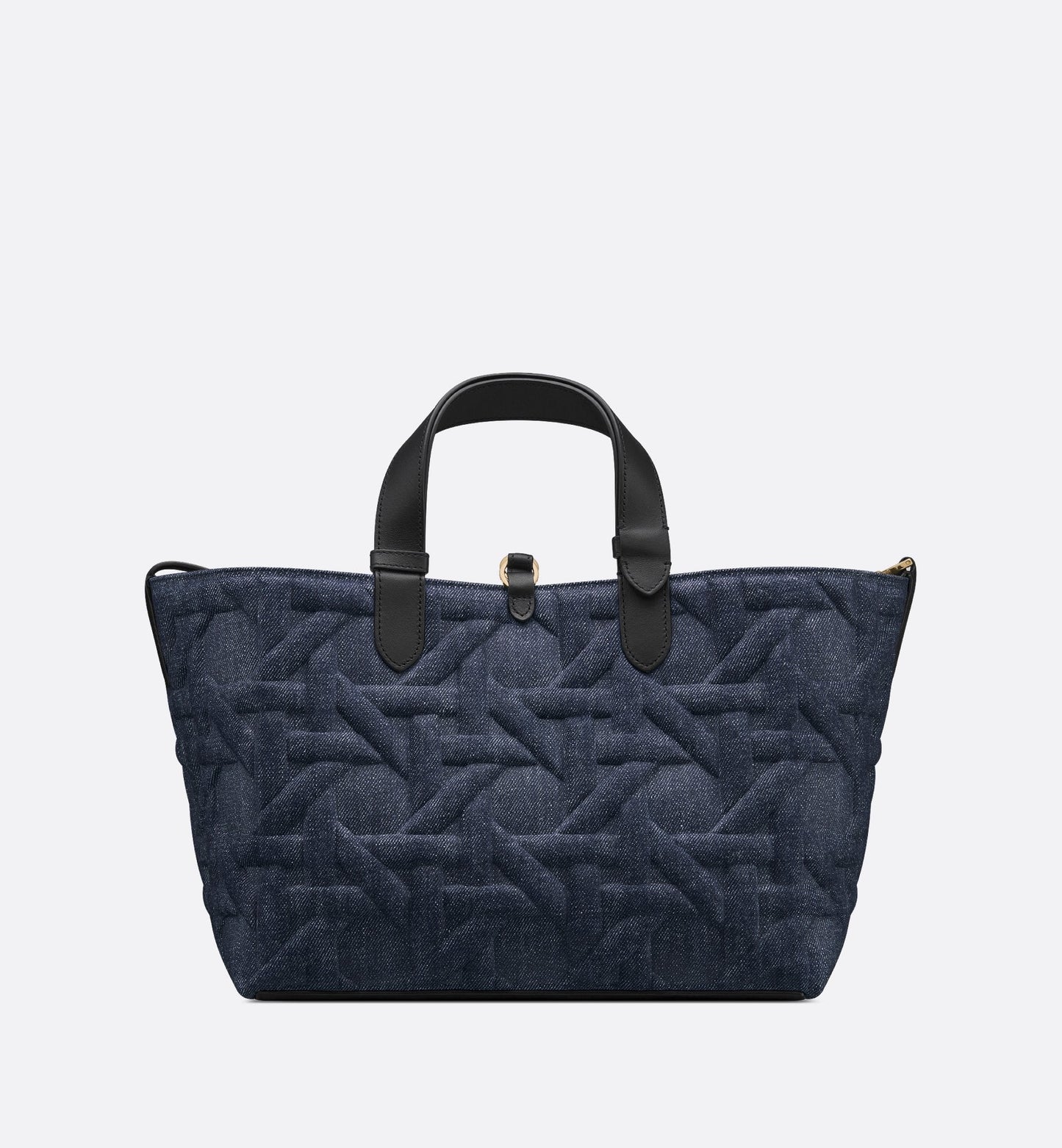 Medium Luxury Dior Toujours Bag Blue Graphic Cannage Denim