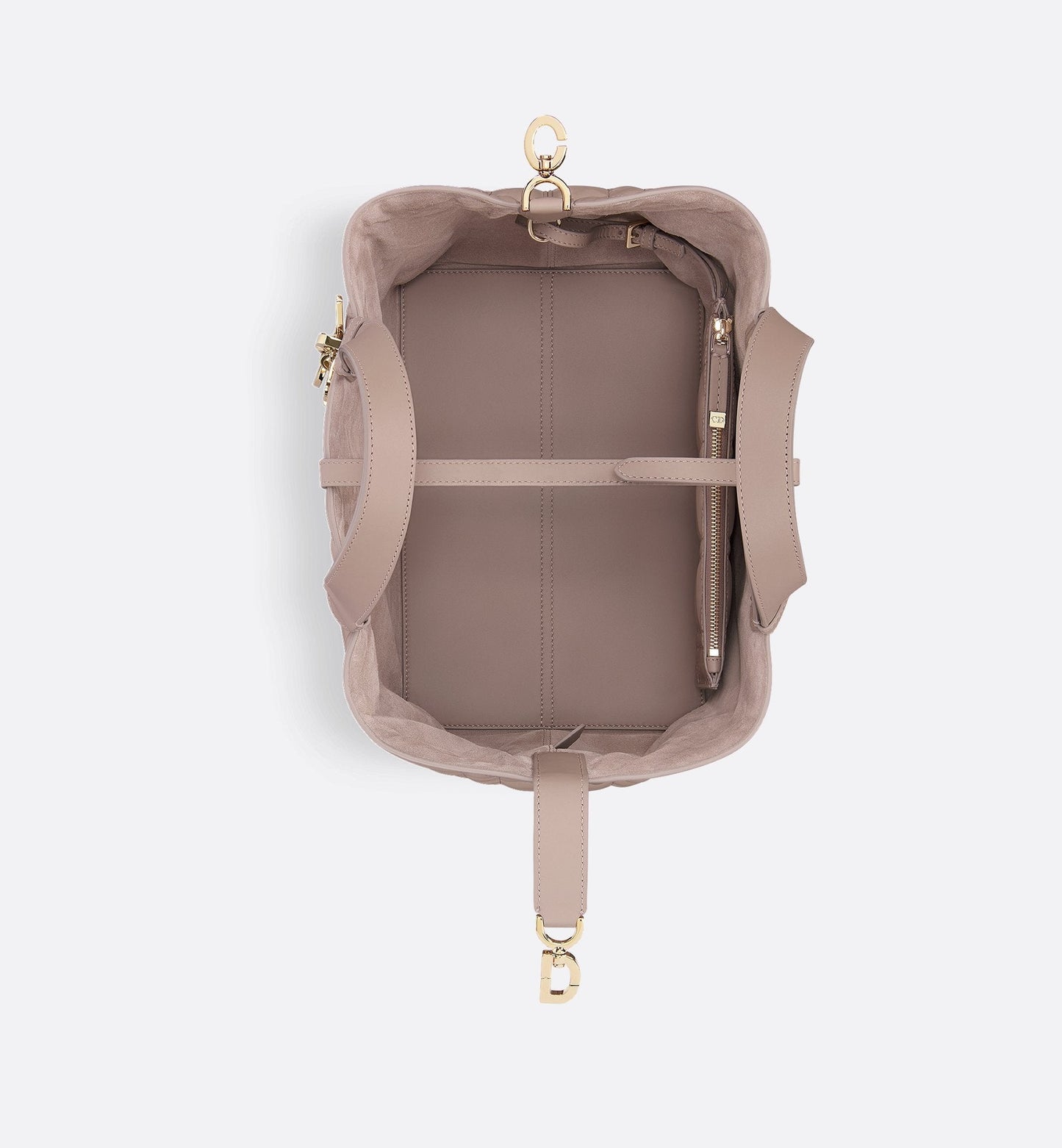 Medium Luxury Dior Toujours Bag Warm Taupe Macrocannage Calfskin