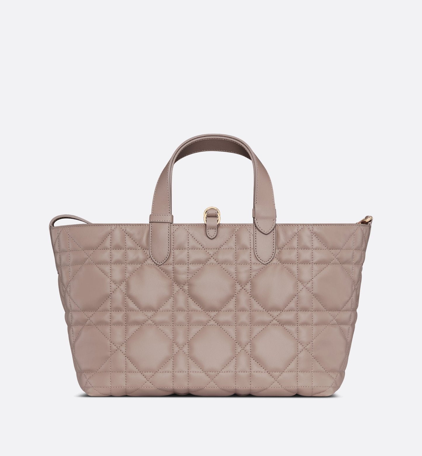 Medium Luxury Dior Toujours Bag Warm Taupe Macrocannage Calfskin