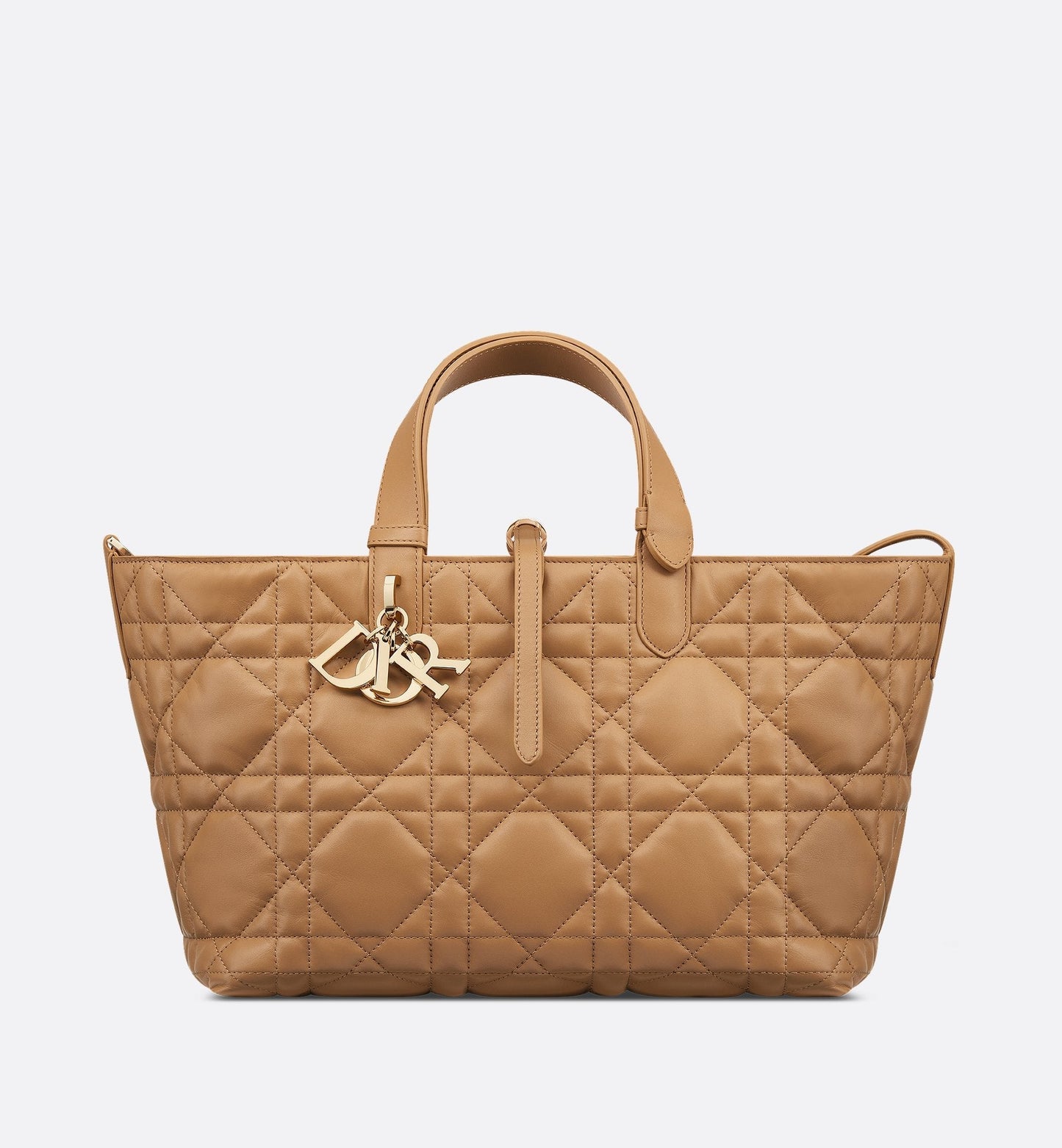 Medium Luxury Dior Toujours Bag Medium Tan Macrocannage Calfskin