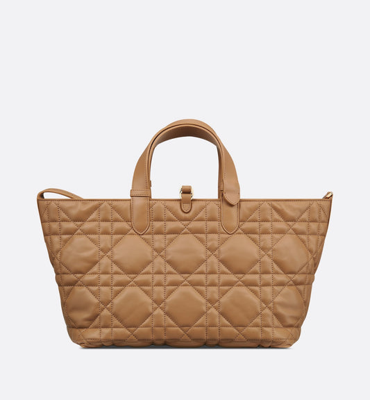 Medium Luxury Dior Toujours Bag Medium Tan Macrocannage Calfskin