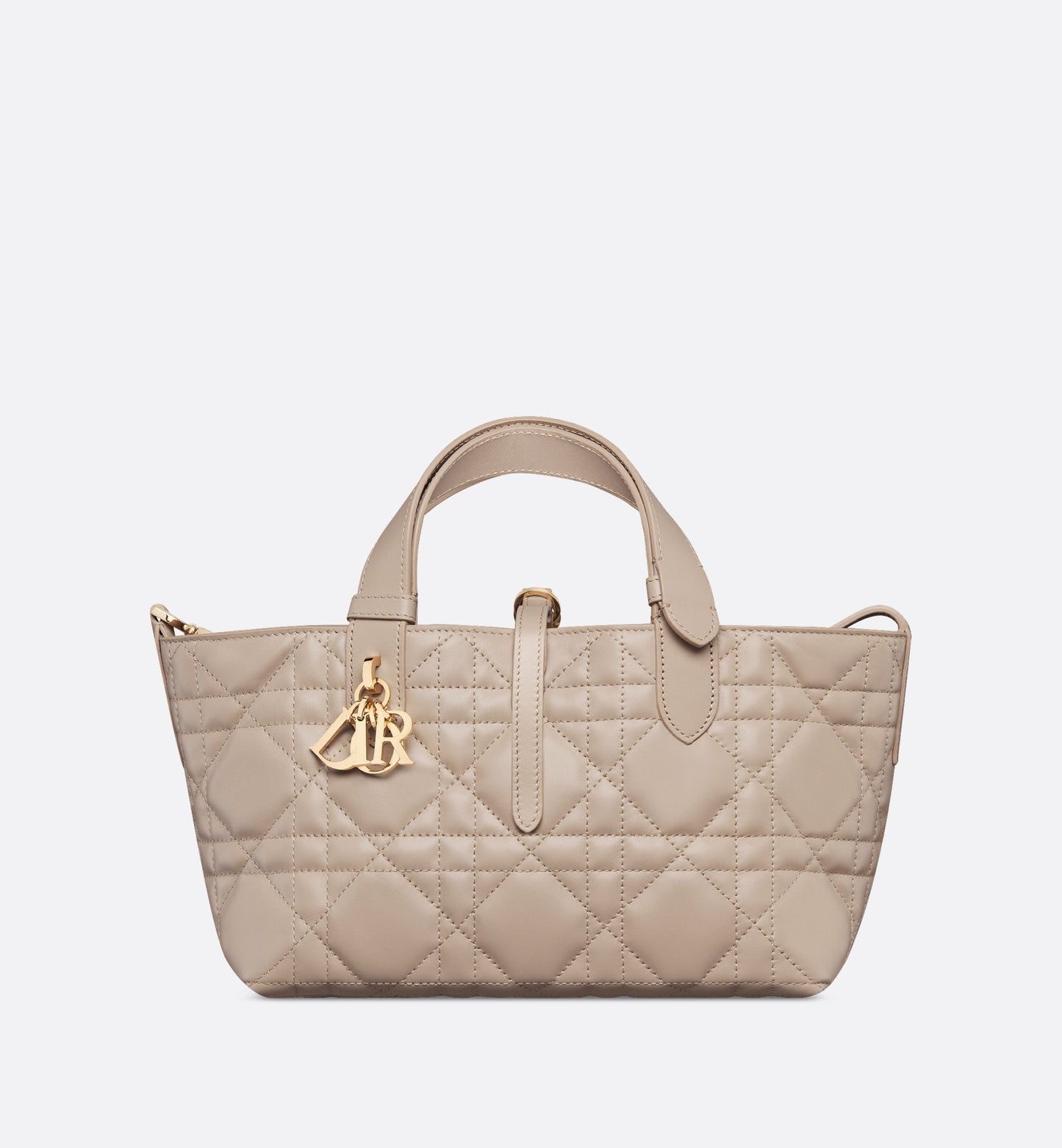 Small Luxury Dior Toujours Bag Powder Beige Macrocannage Calfskin