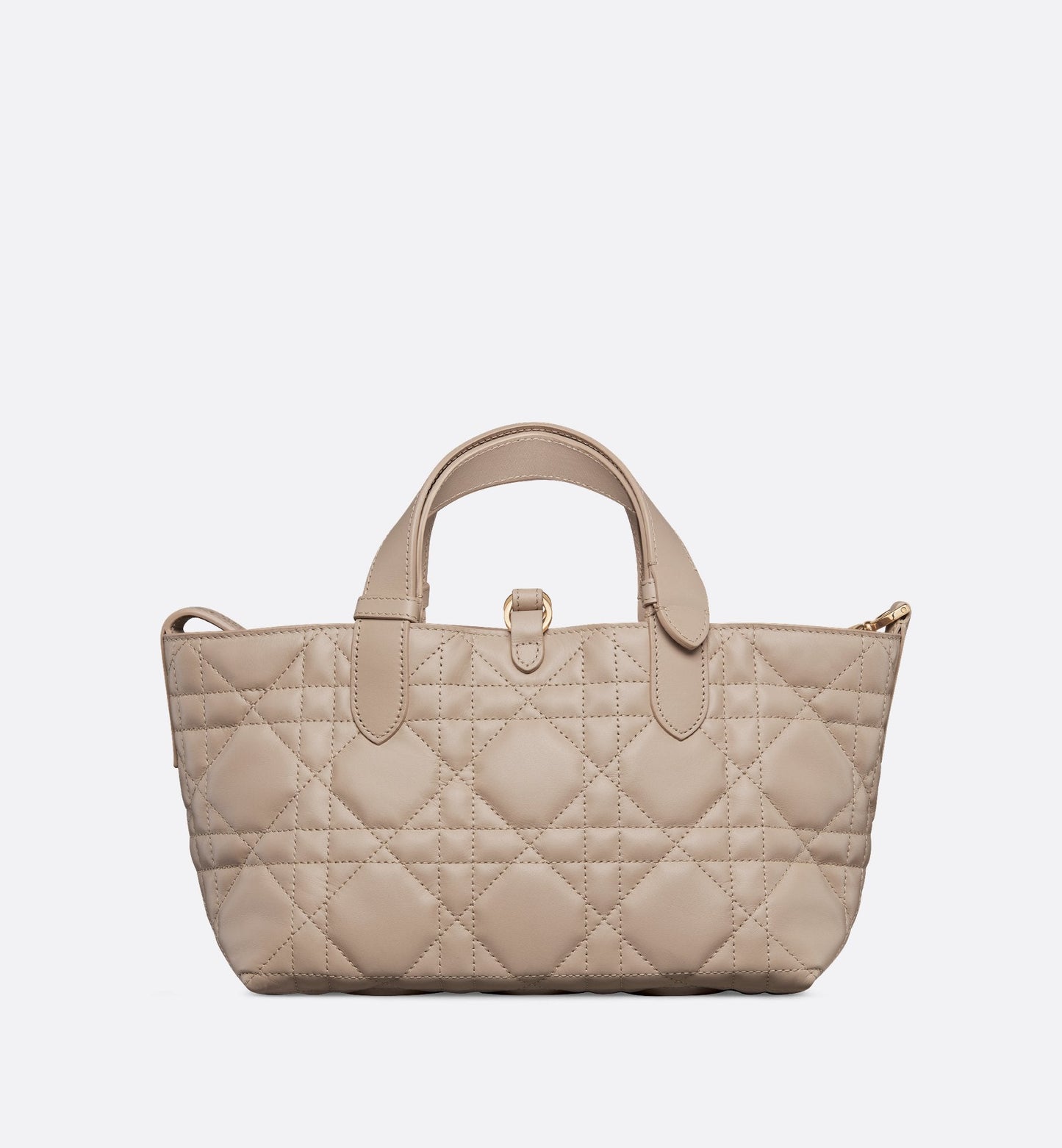 Small Luxury Dior Toujours Bag Powder Beige Macrocannage Calfskin