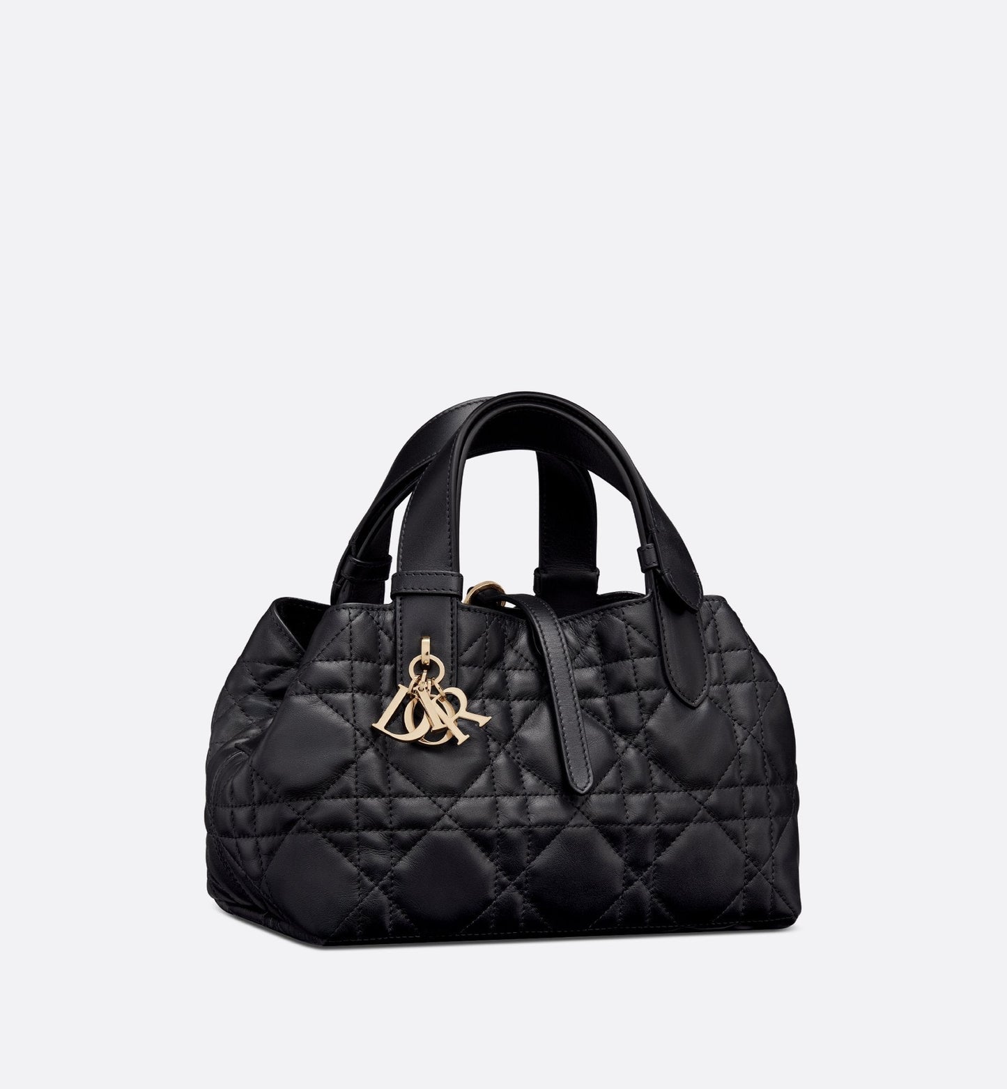 Small Luxury Dior Toujours Bag Black Macrocannage Calfskin
