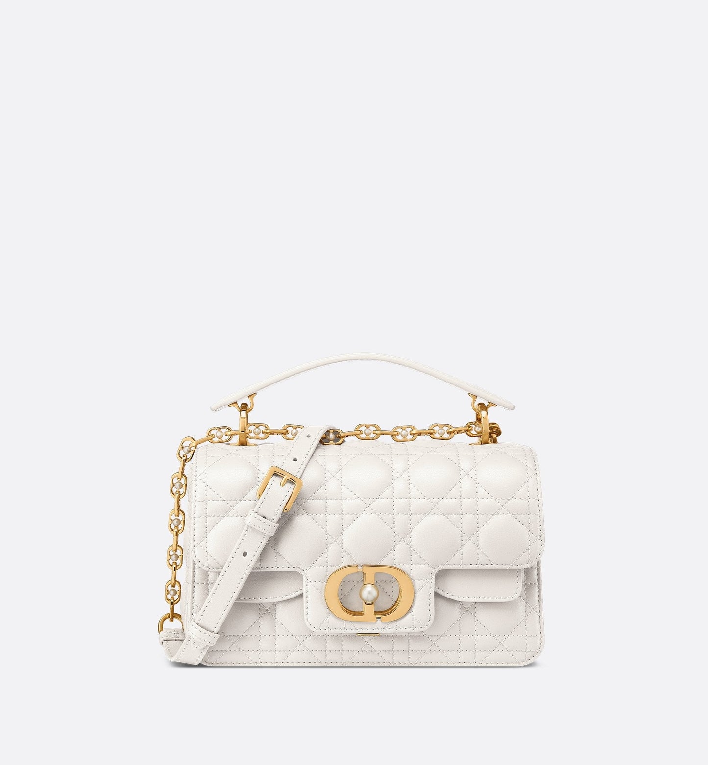 Small Luxury Dior Jolie Top Handle Bag Latte Cannage Calfskin