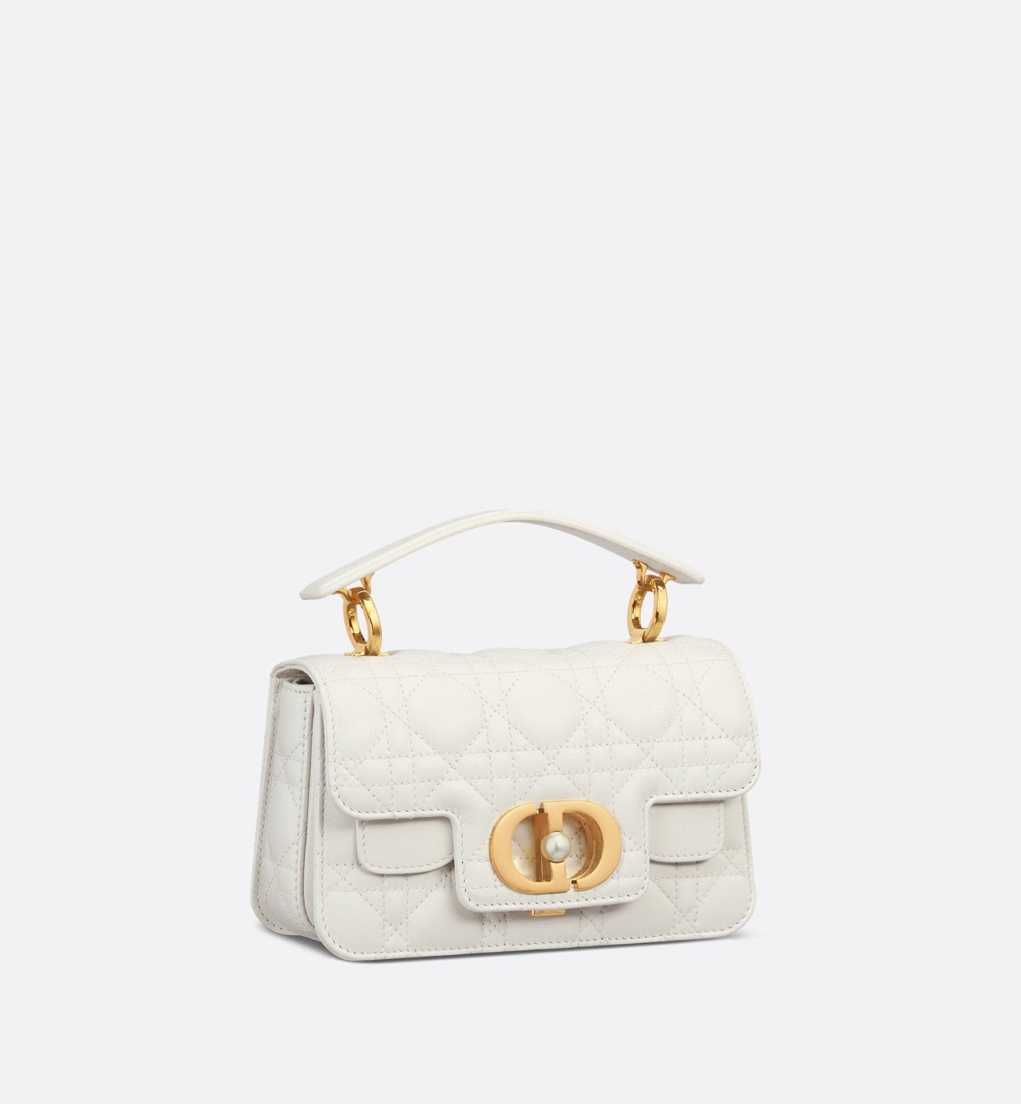 Mini Luxury Dior Jolie Top Handle Bag Latte Cannage Calfskin