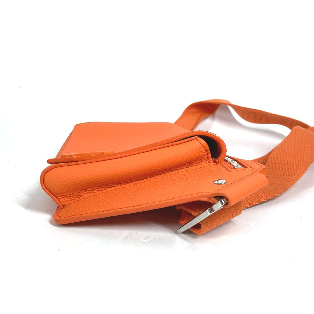 LOUIS VUITTON Sling bag M59625 Taurillon Clemence Leather Orange LV Aerogram Bum bag NV mens