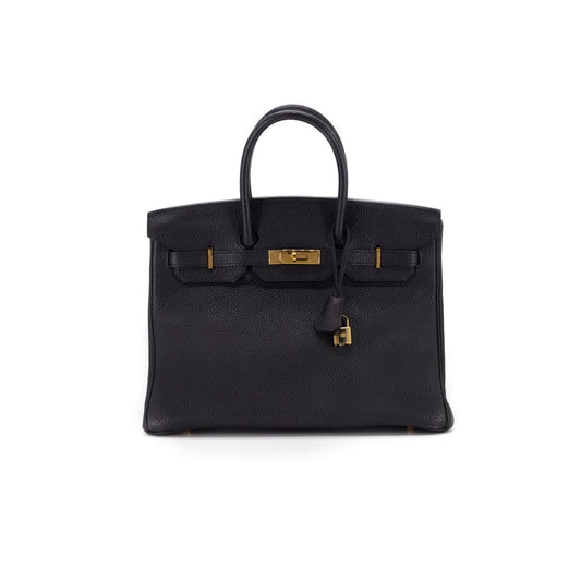 Luxury Hermes Birkin 35 Togo Black - [B] Stamp