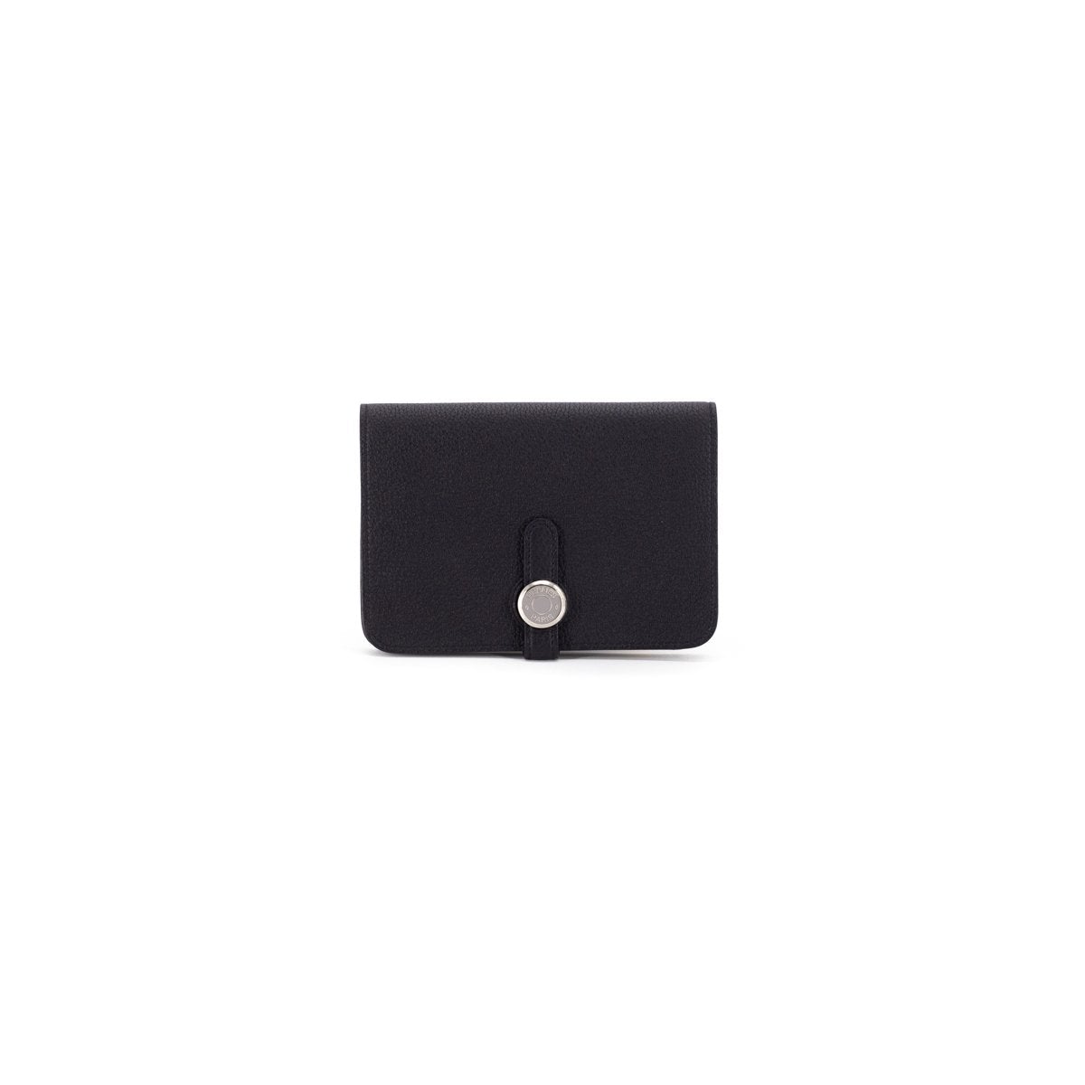 Luxury Hermes Dogon Compact Wallet Togo Noir - D Stamp
