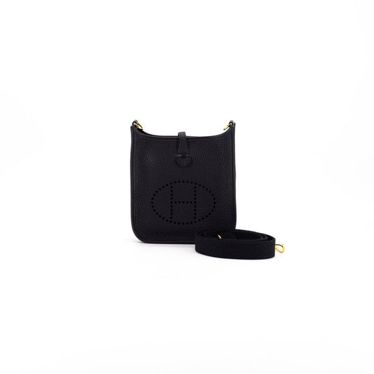 Luxury Hermes Evelyne 16 TPM Mini Noir - Y Stamp