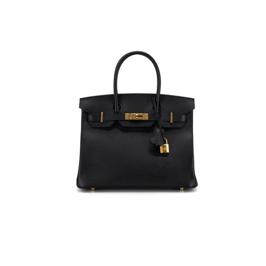 Luxury Hermes Birkin 30 Epsom Noir Gold hardware Y stamp 2020